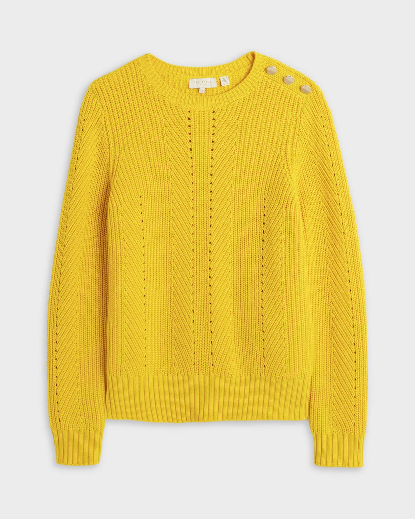 Yellow Button Detail Sweater Ted Baker