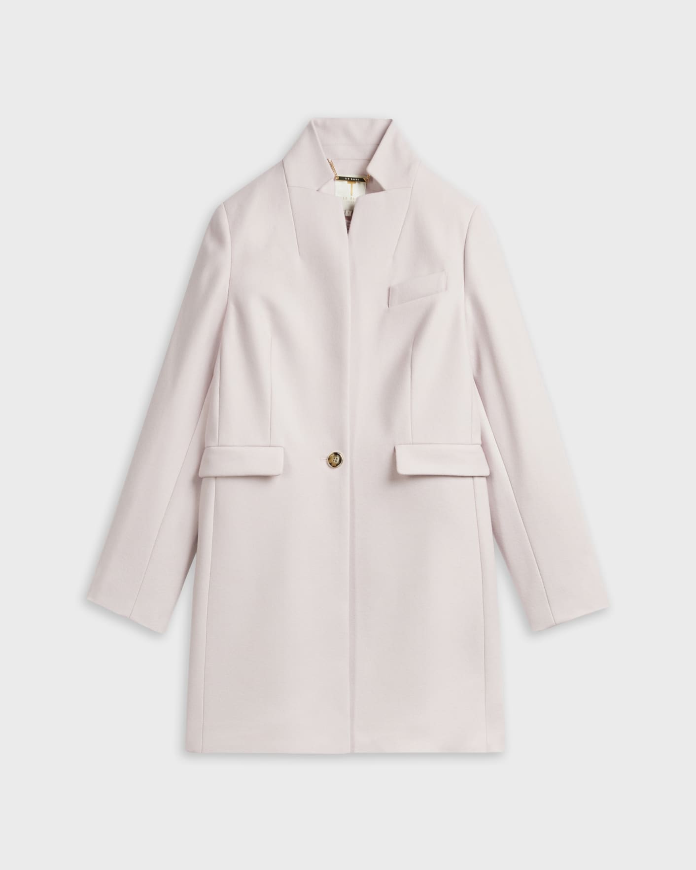 LT-PINK Straight Tailored Coat Ted Baker