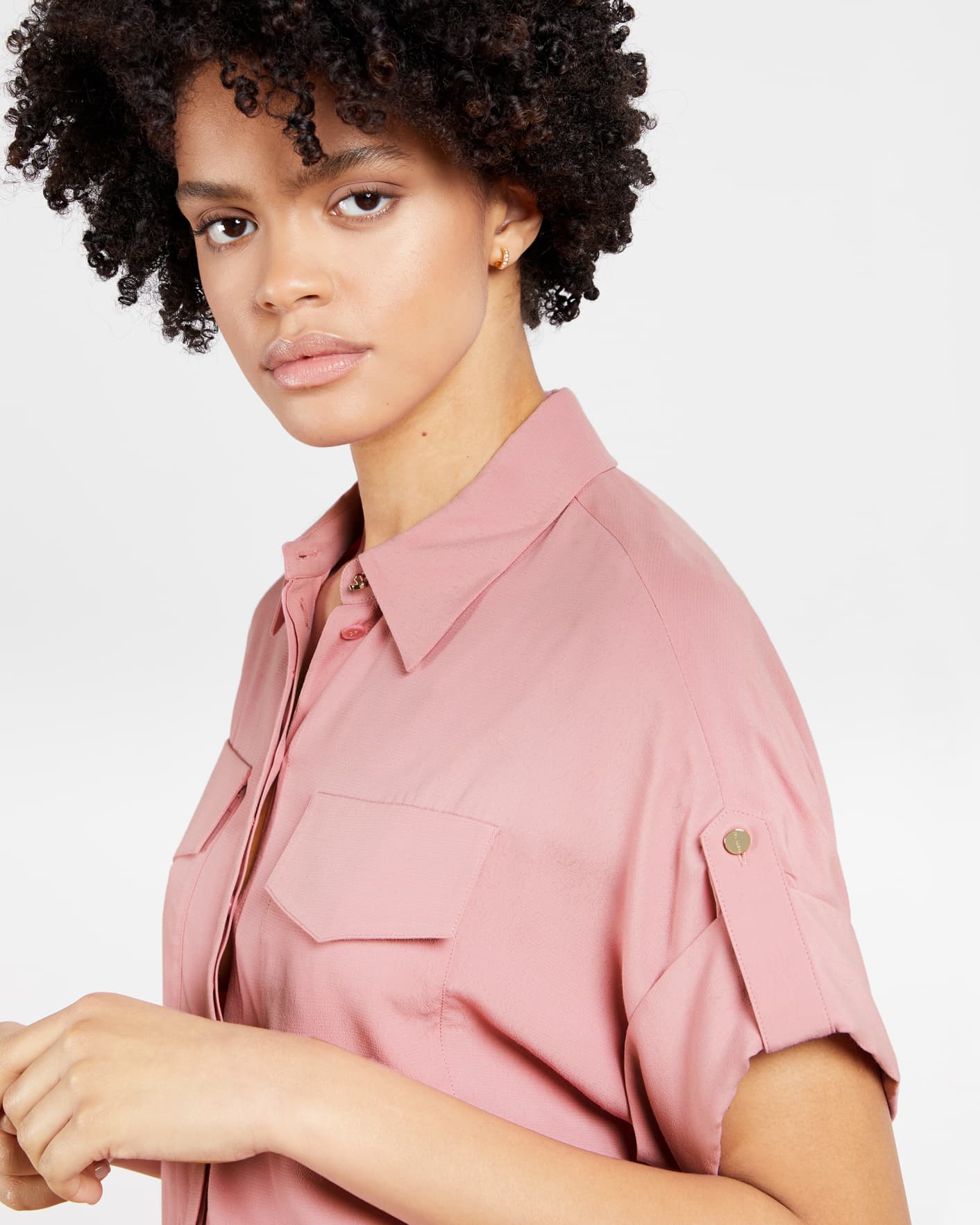 Medium Pink Pocket Detail Shirt Ted Baker
