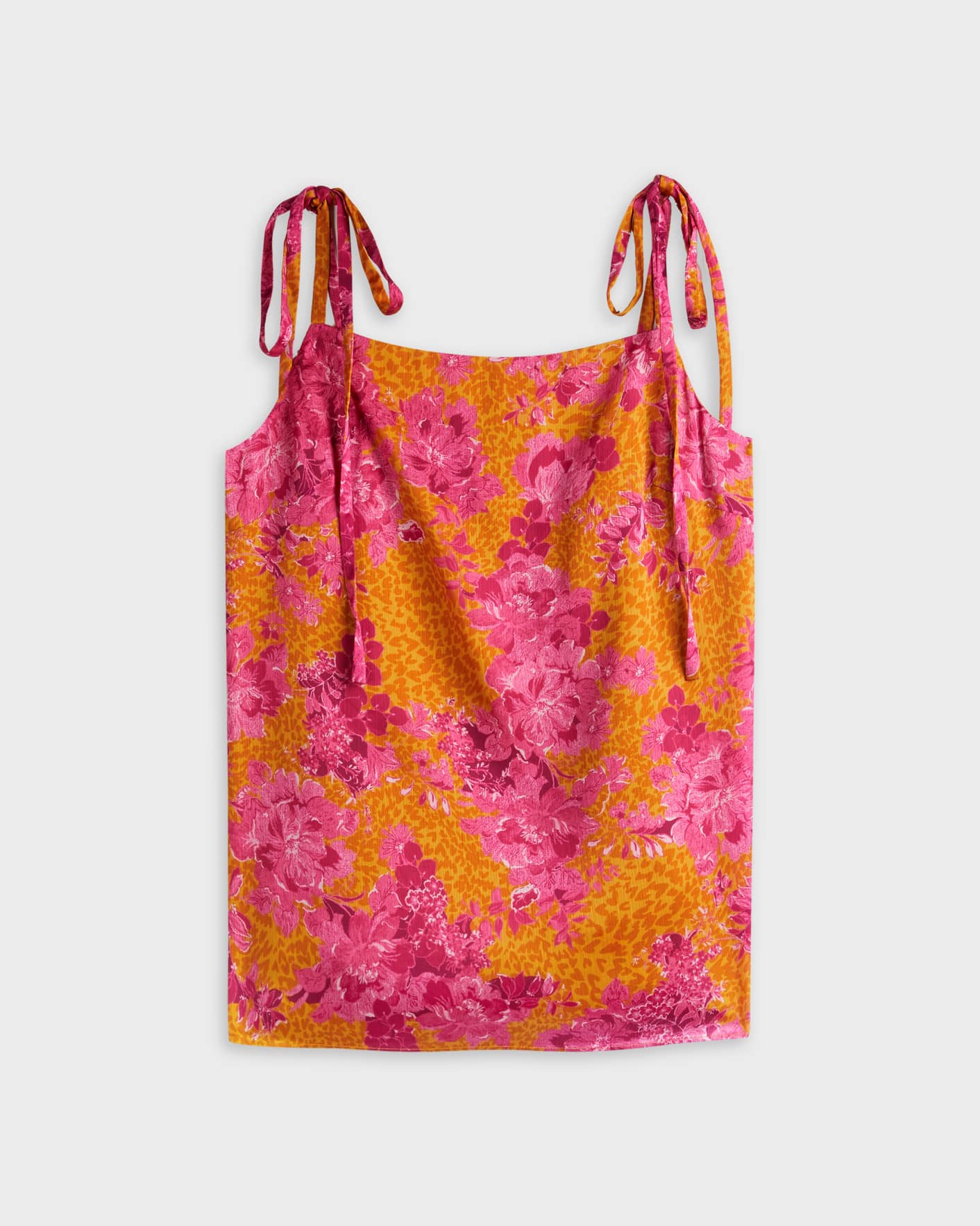 Yellow Bow Detail Square Neck Cami Top Ted Baker