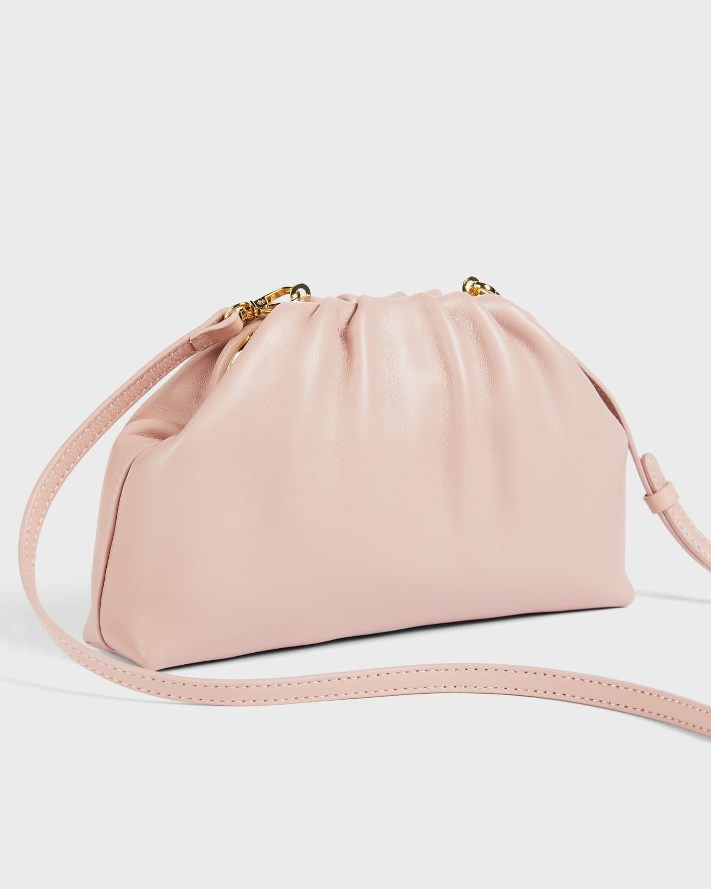 PL-PINK Mini Gathered Slouchy Clutch Ted Baker