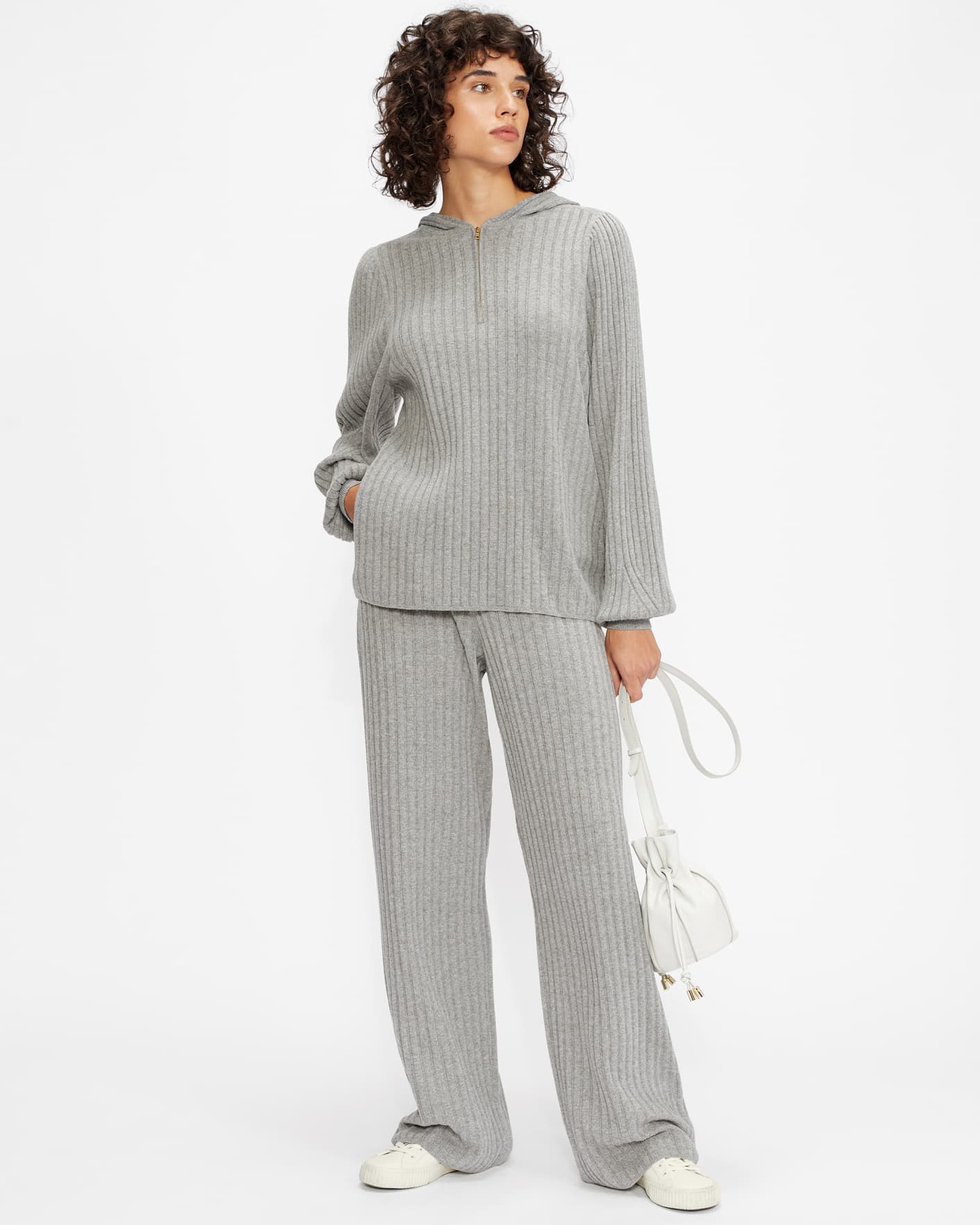 Gray Knitted Co-ord Trouser Ted Baker