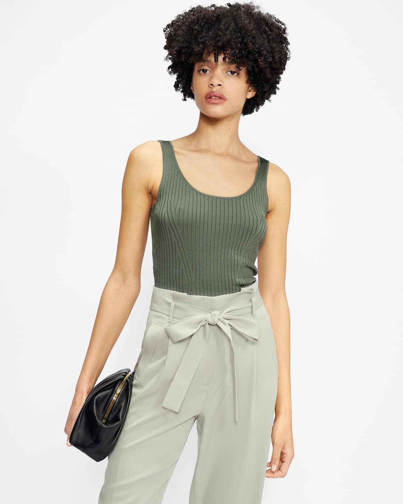 Olive Knit Co-ord Top Ted Baker