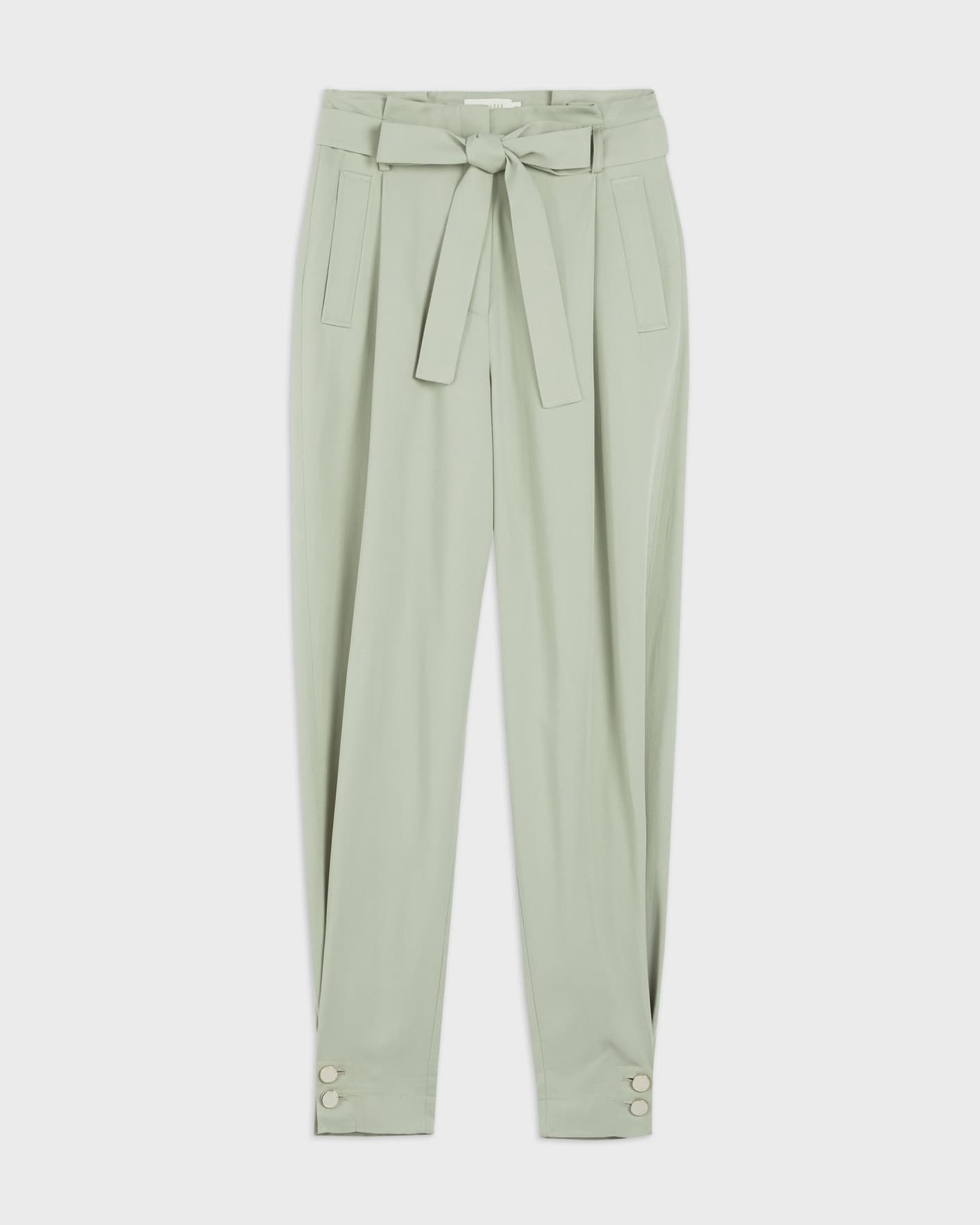 Pale Green Relaxed trouser with paperbag waist Ted Baker