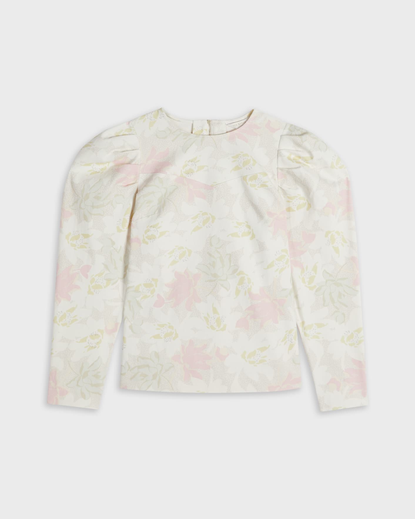 Ivory Puff shoulder top with yoke Ted Baker