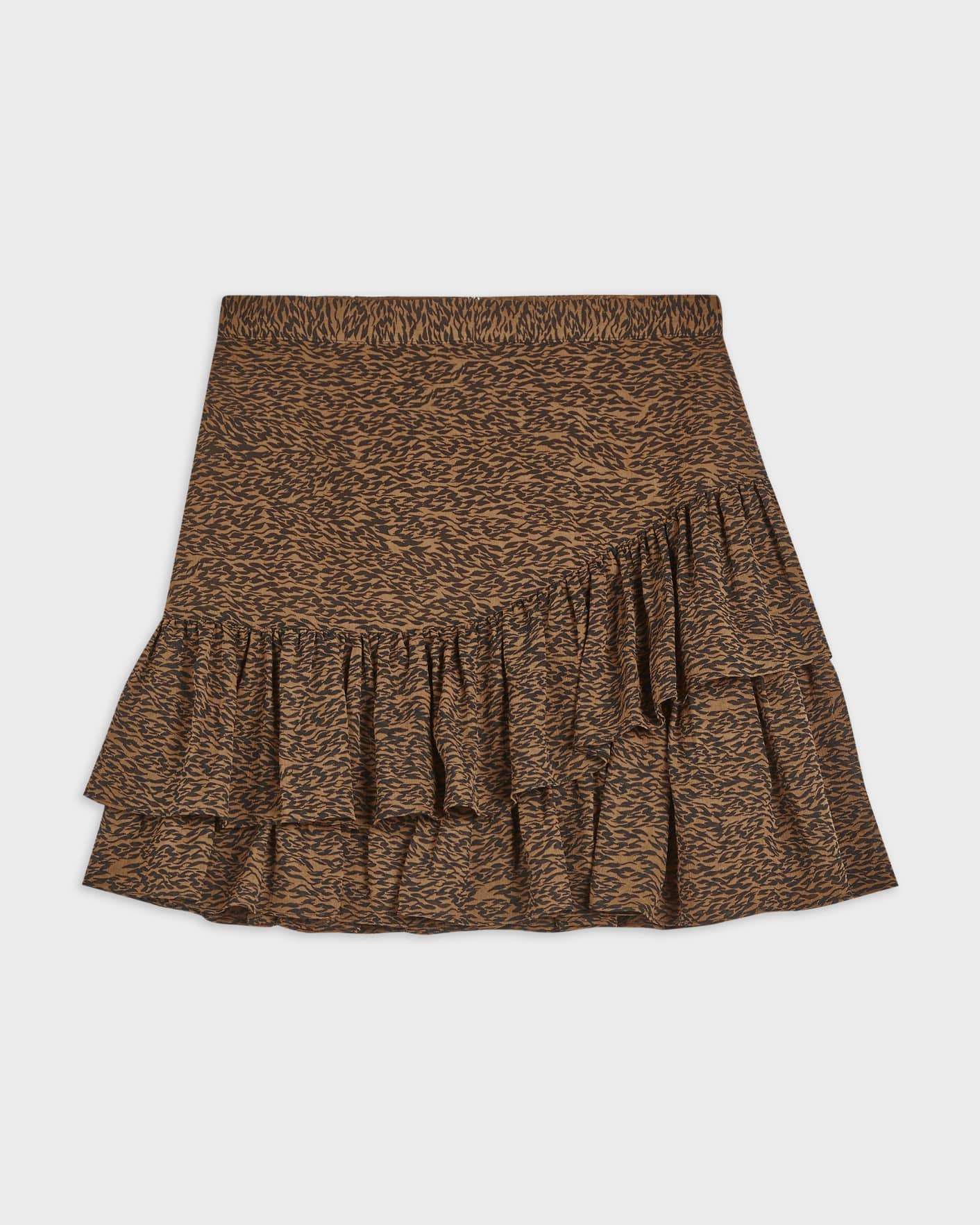 Light Brown Tiered ruffle mini skirt Ted Baker
