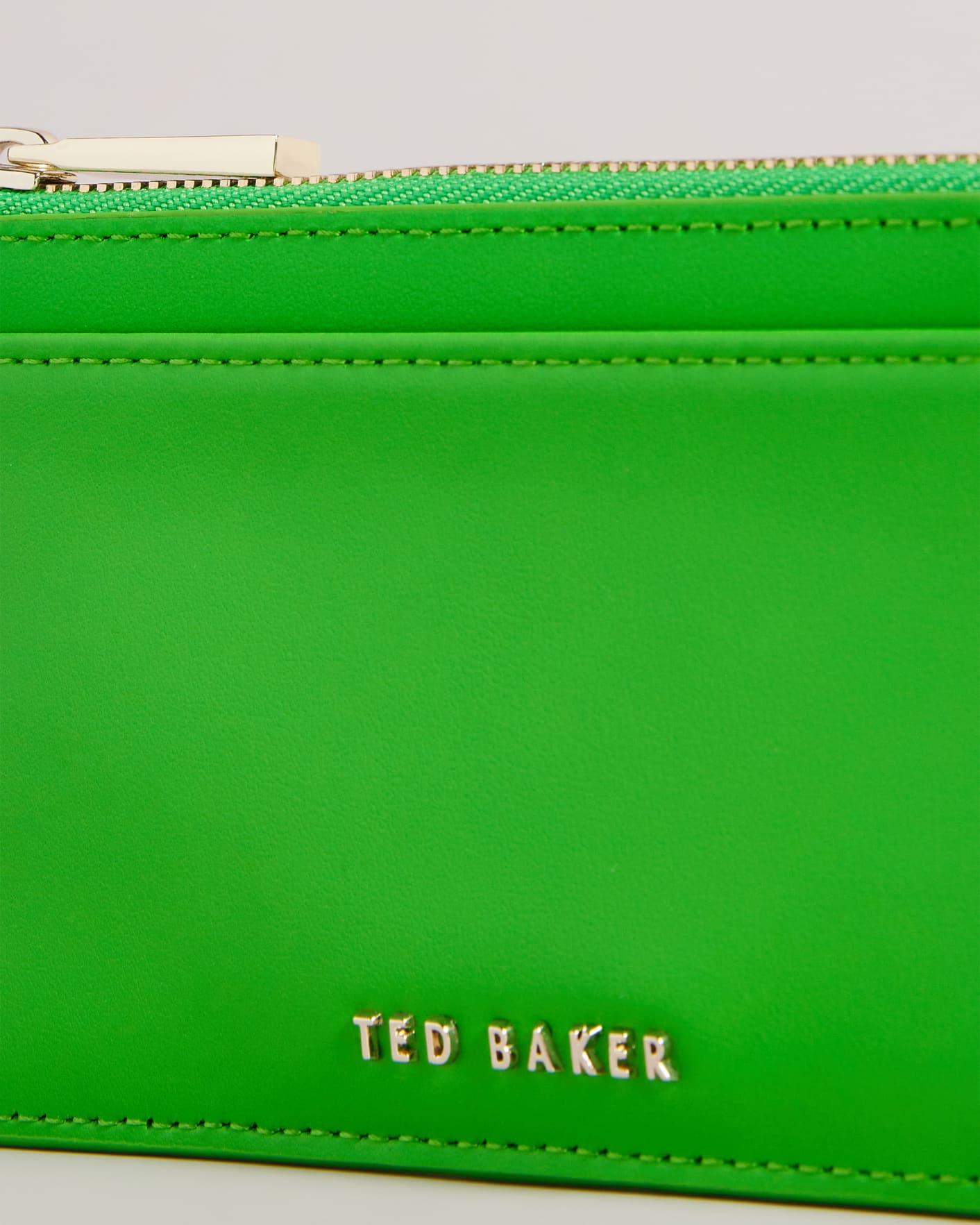 Green Coated Zip Card Holder Ted Baker