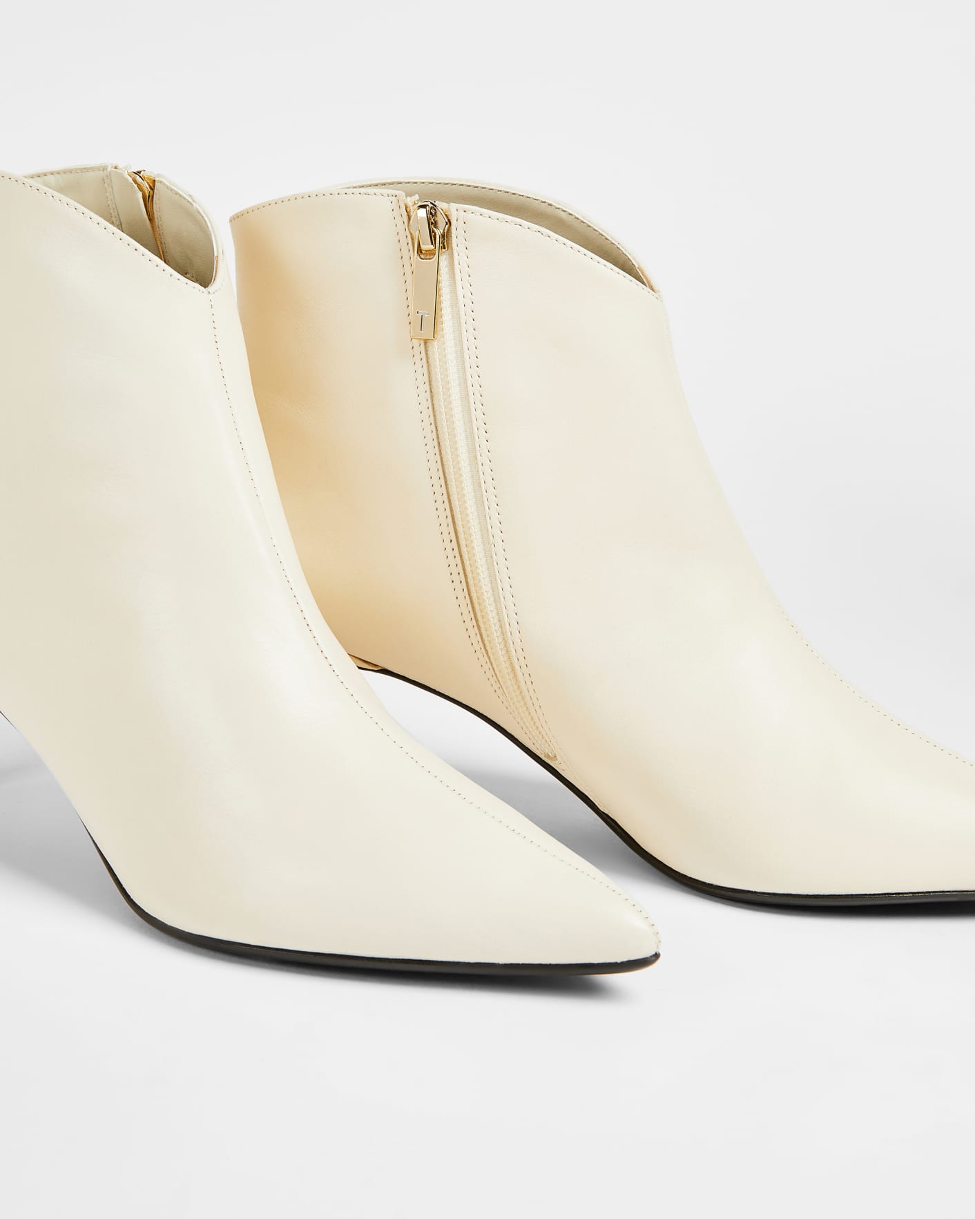 Cream Leather 60mm Stiletto Boot Ted Baker