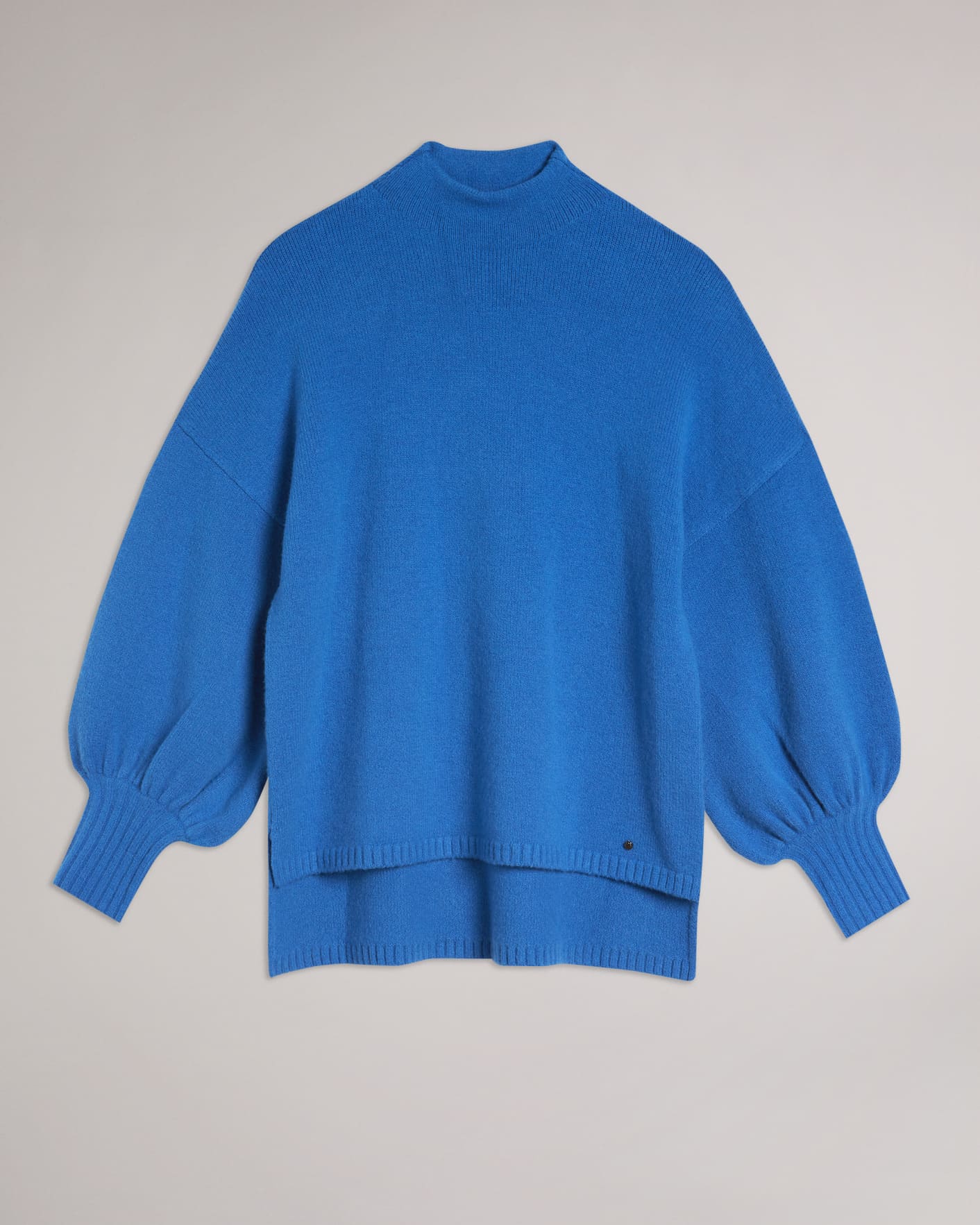 Bright Blue Oversized Funnel Neck Sweater Ted Baker