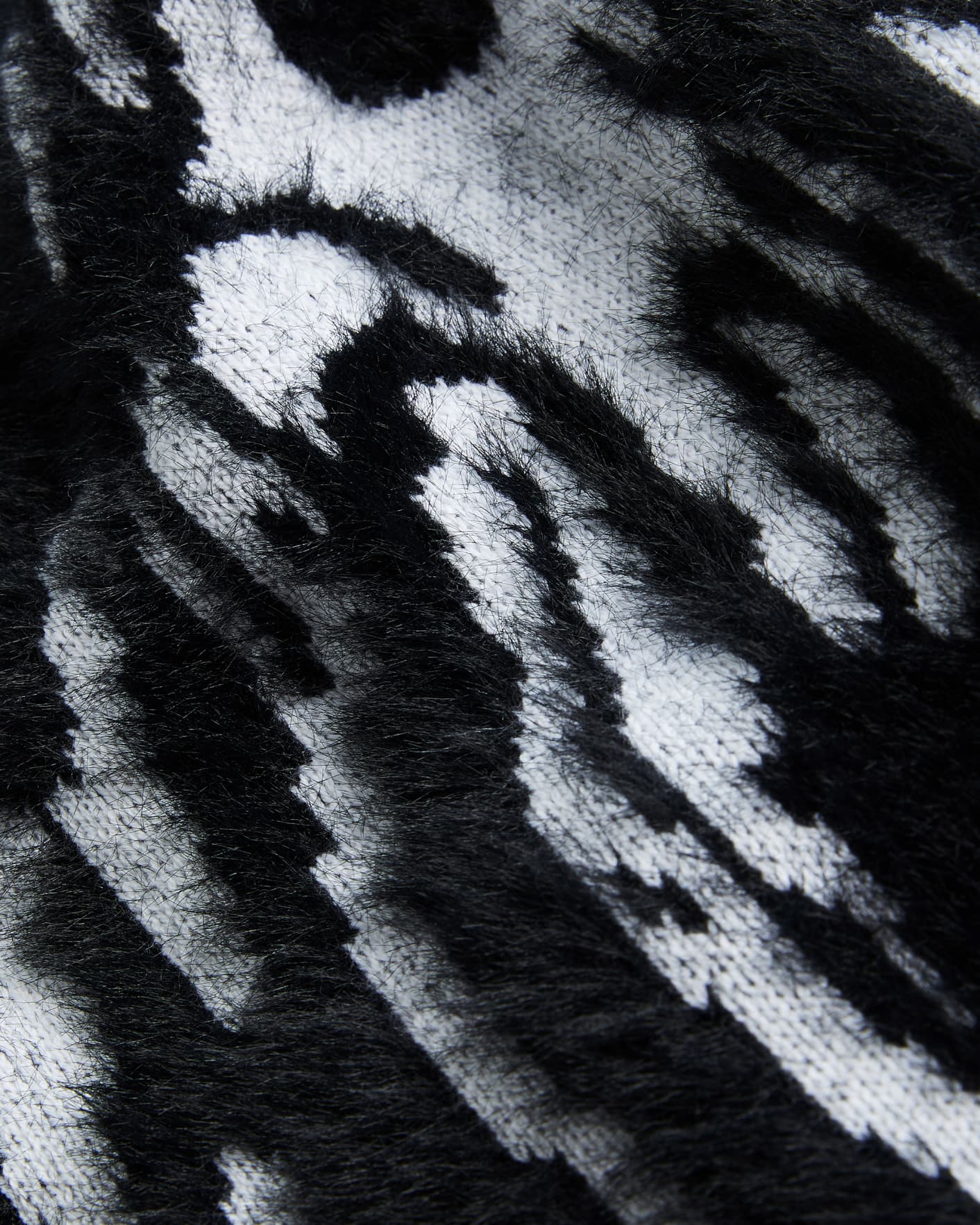 Black Longline jacquard zebra cardigan Ted Baker