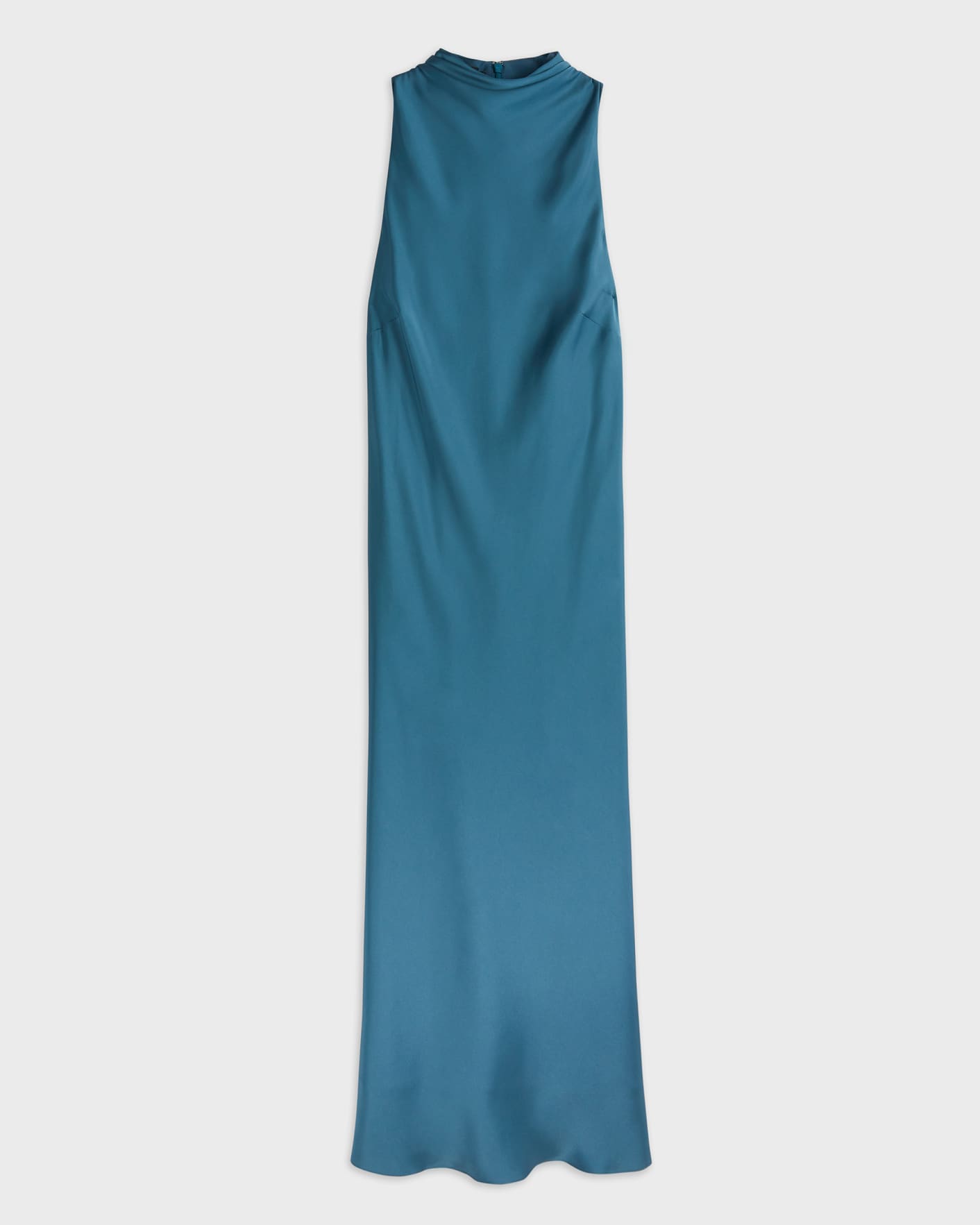 Medium Blue Cowl Neck Sleeveless Midi Dress Ted Baker