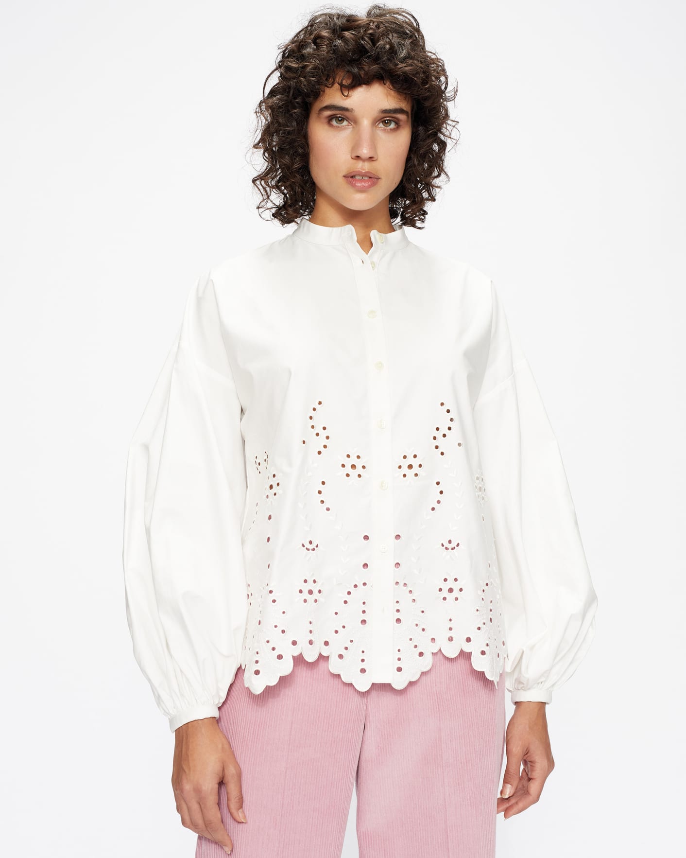 White Cut-out detail blouse Ted Baker