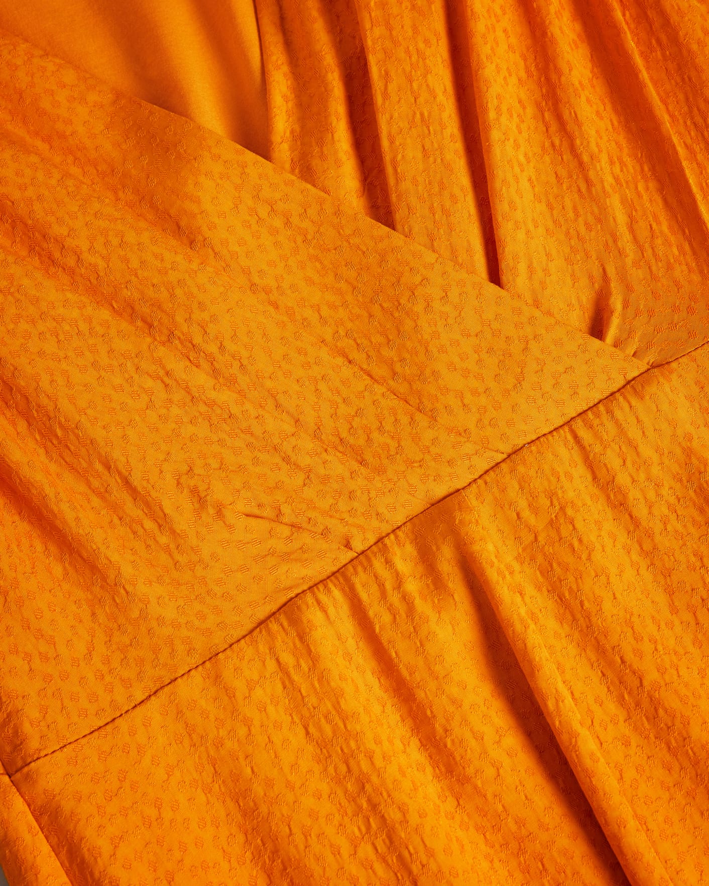 Dark Orange Panelled Midi Tea Dress Ted Baker