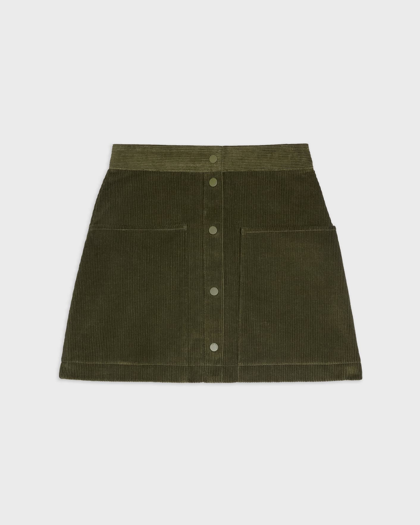 Khaki Cord Mini Skirt Ted Baker