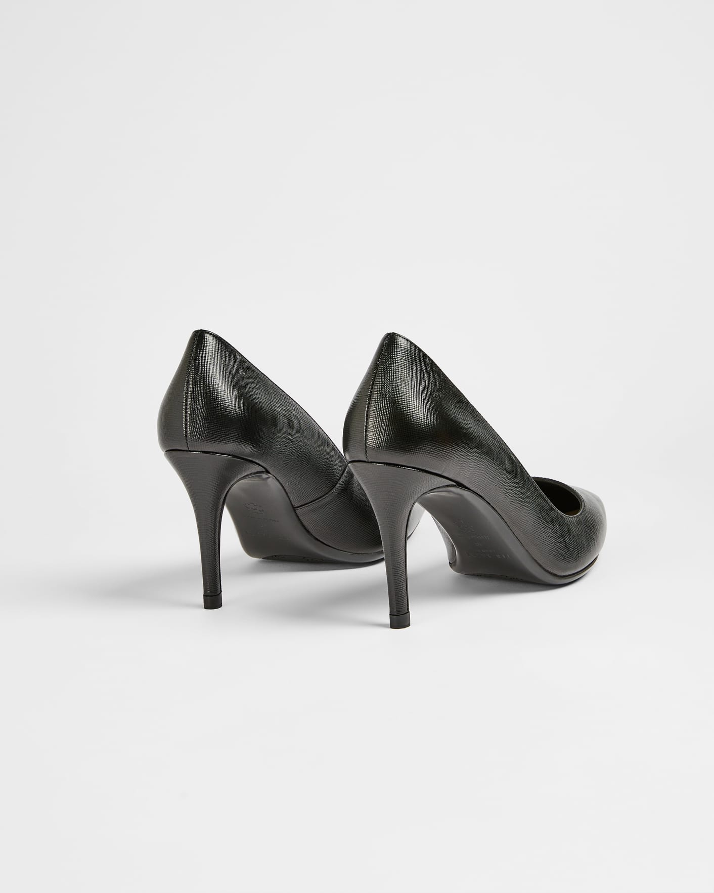 Black Leather 85mm Court Shoe Ted Baker