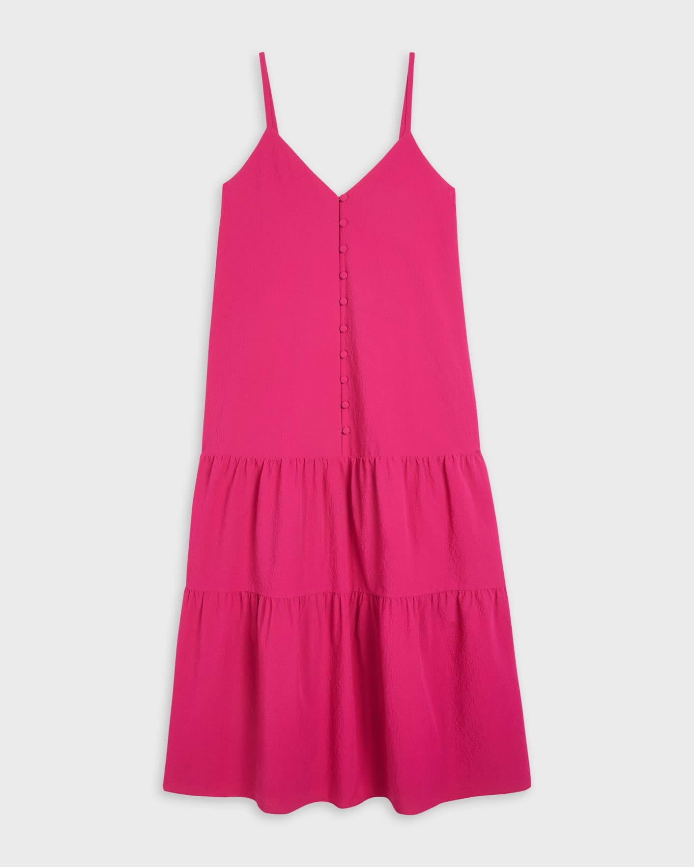 Deep-Pink Button Through Cami Dress Ted Baker