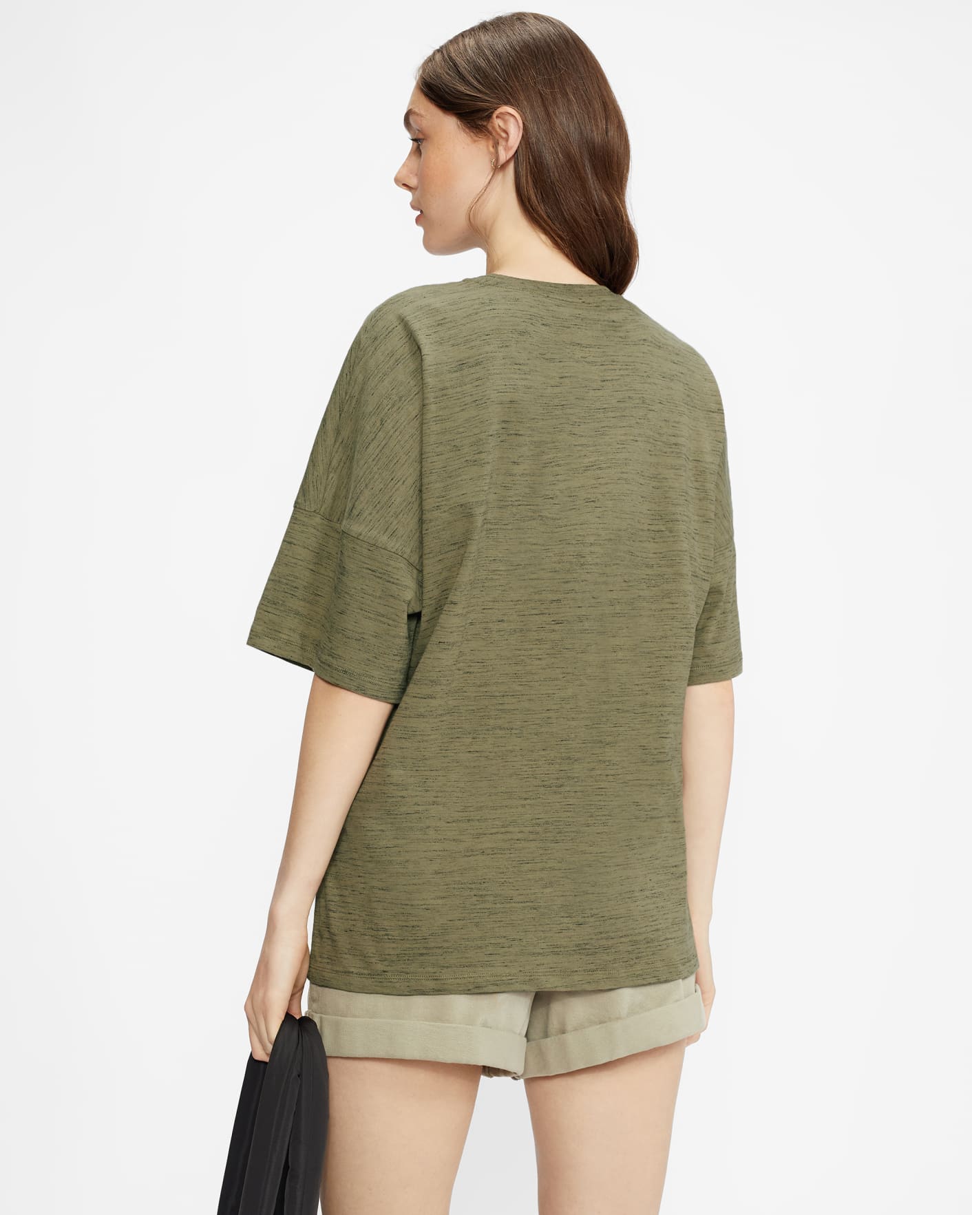 Olive Space Dyed Relaxed Tshirt Ted Baker