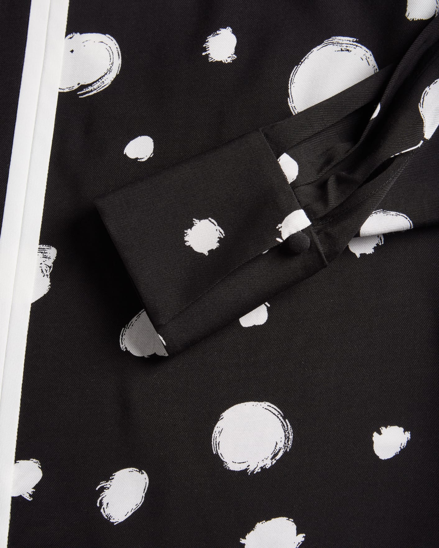 Black Spot Print Top With Contrast Binding Ted Baker