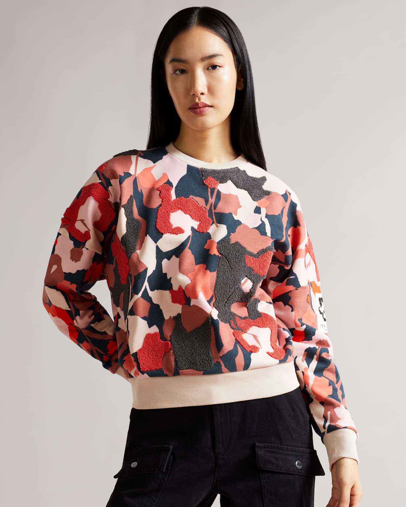 Light Pink Printed Sweat With Flocking Ted Baker