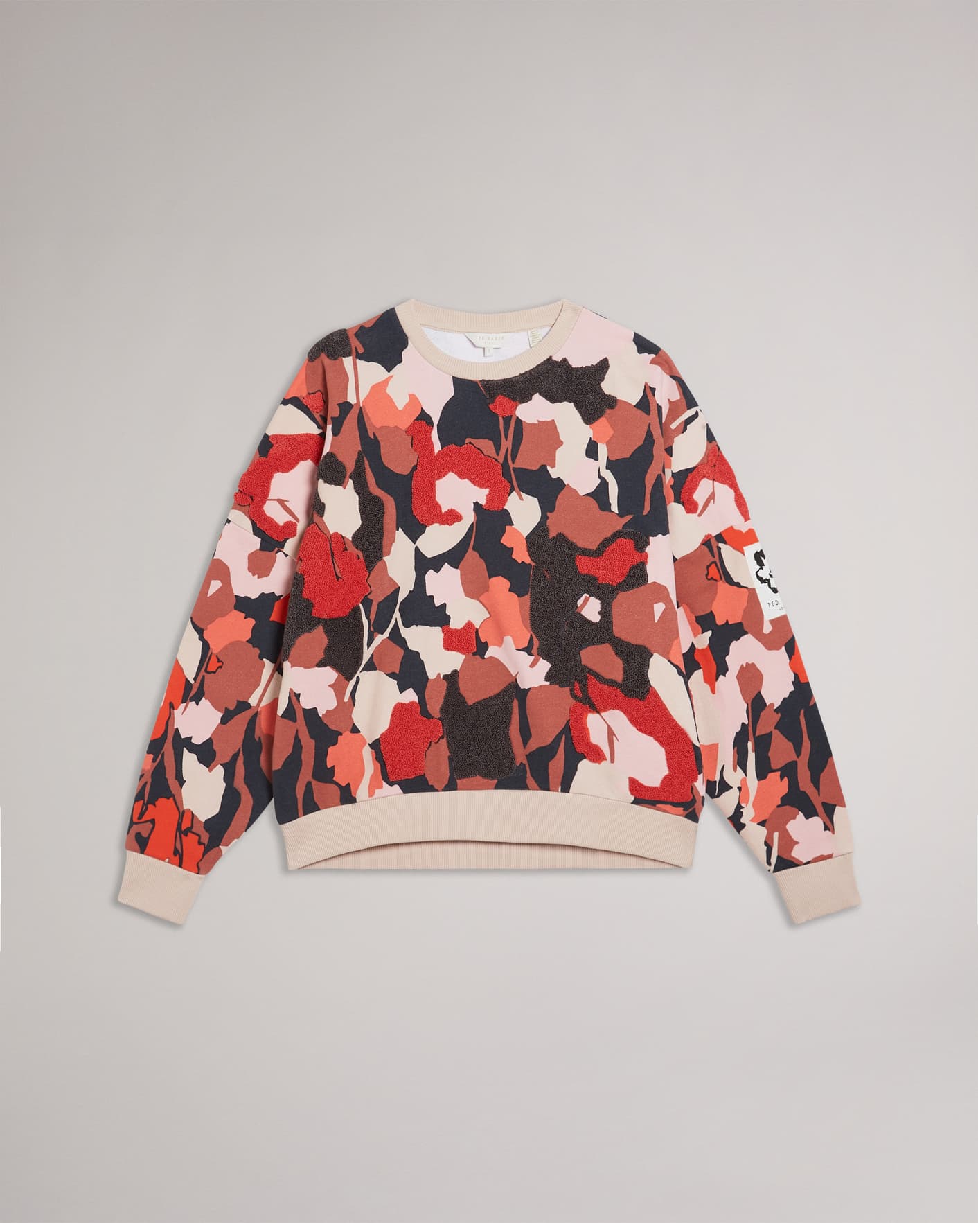 Light Pink Printed Sweat With Flocking Ted Baker