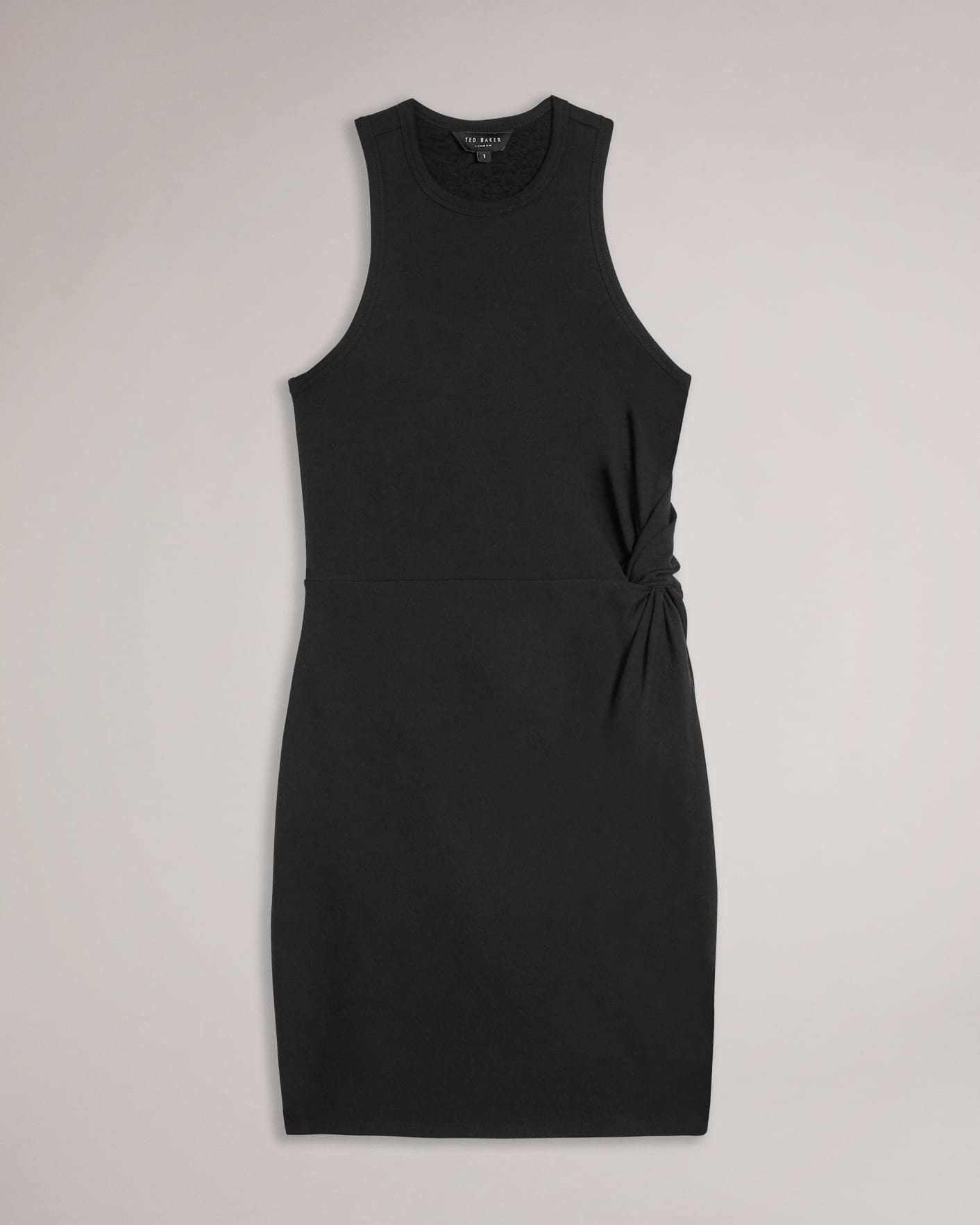 Schwarz Kleid aus Jersey mit Knotendetail Ted Baker