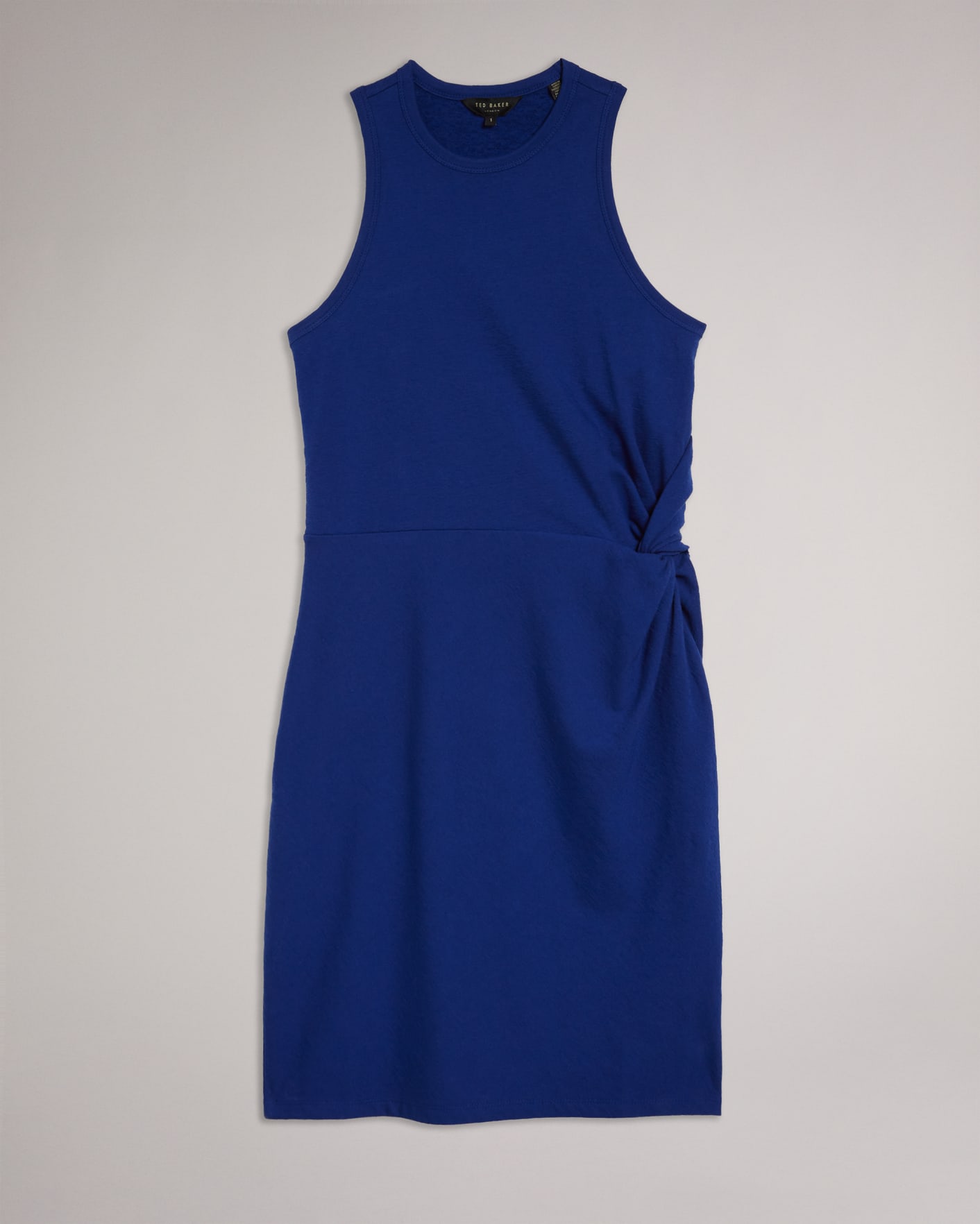 Dark Blue Knot Front Jersey Dress Ted Baker