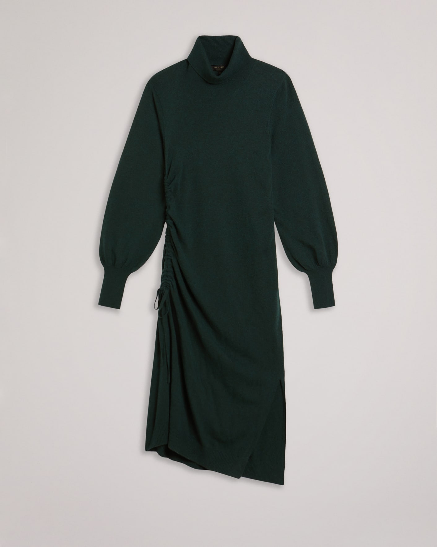 Green Knitted Dress With Ruched Side Detail Ted Baker
