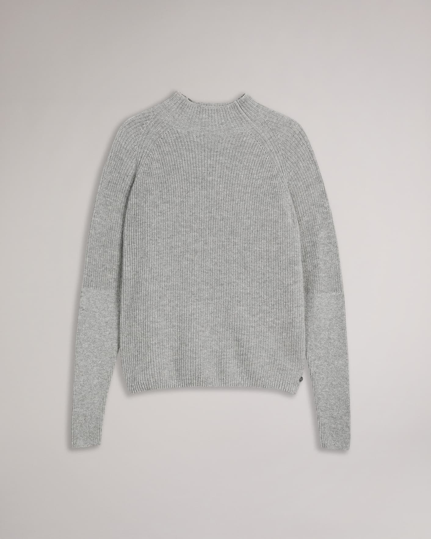 Medium Grey Engineered Knit Sweater Ted Baker