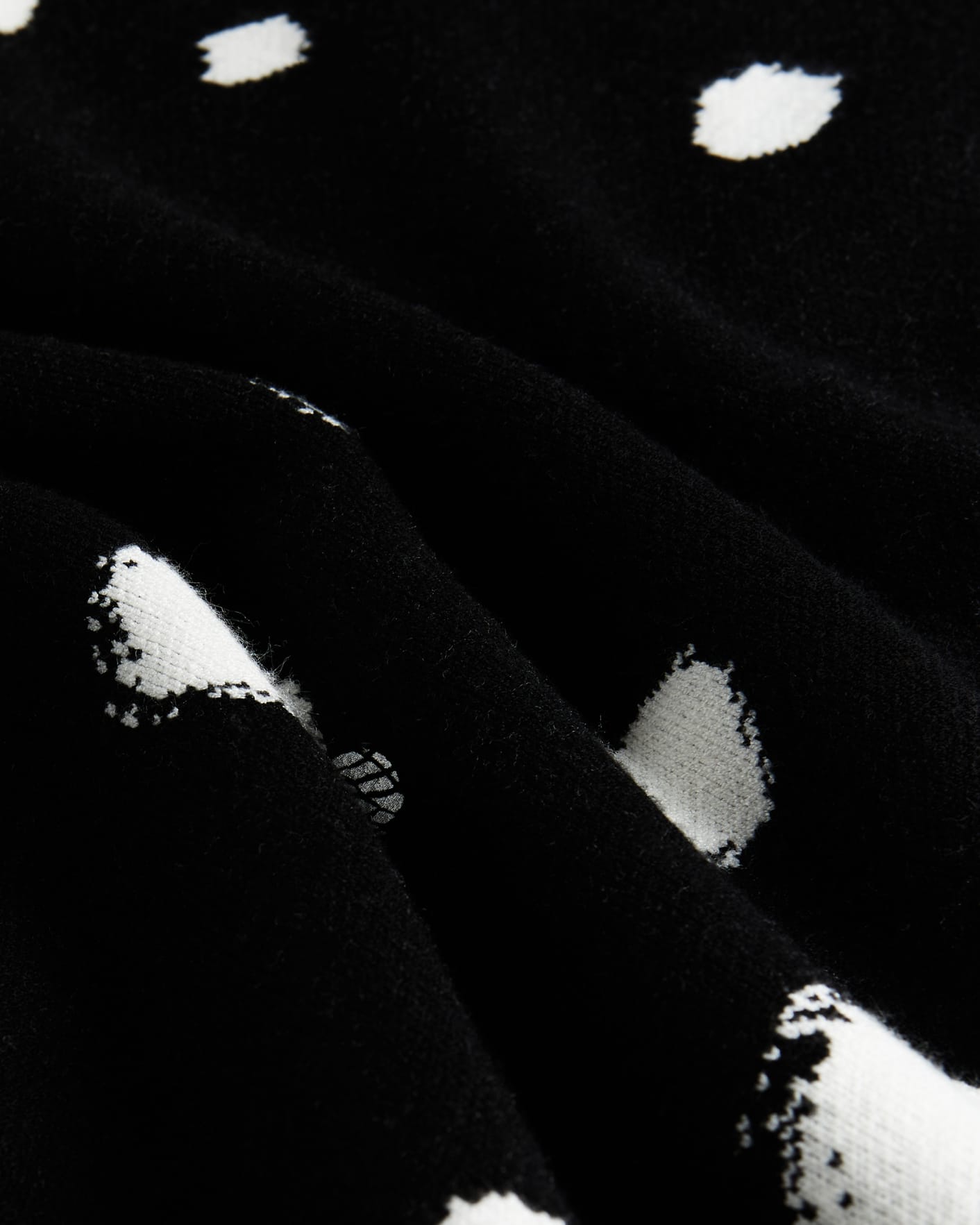 Black Knitted Jacquard Curved Hem Sweater Ted Baker