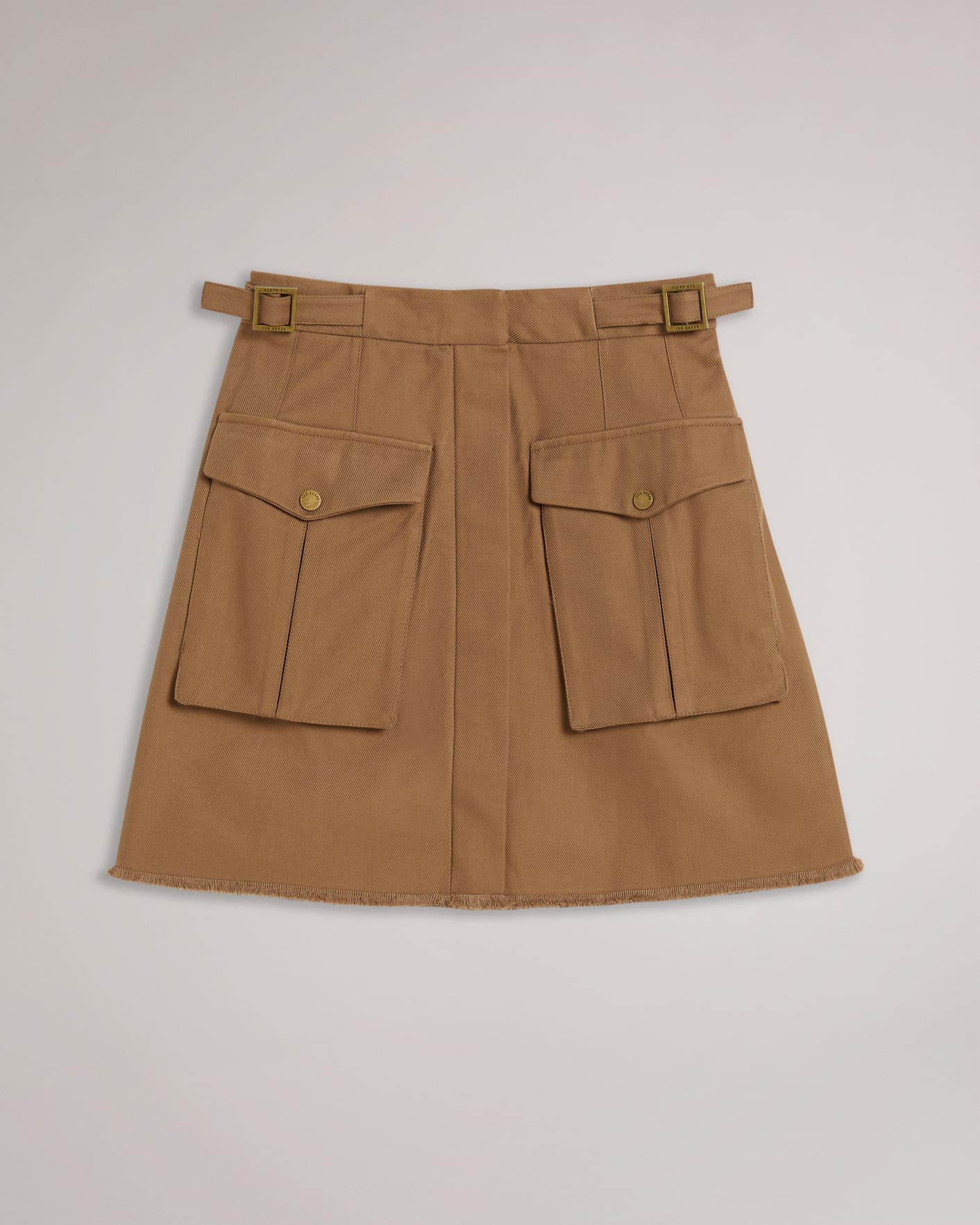 Brown Utility Twill Mini Skirt Ted Baker