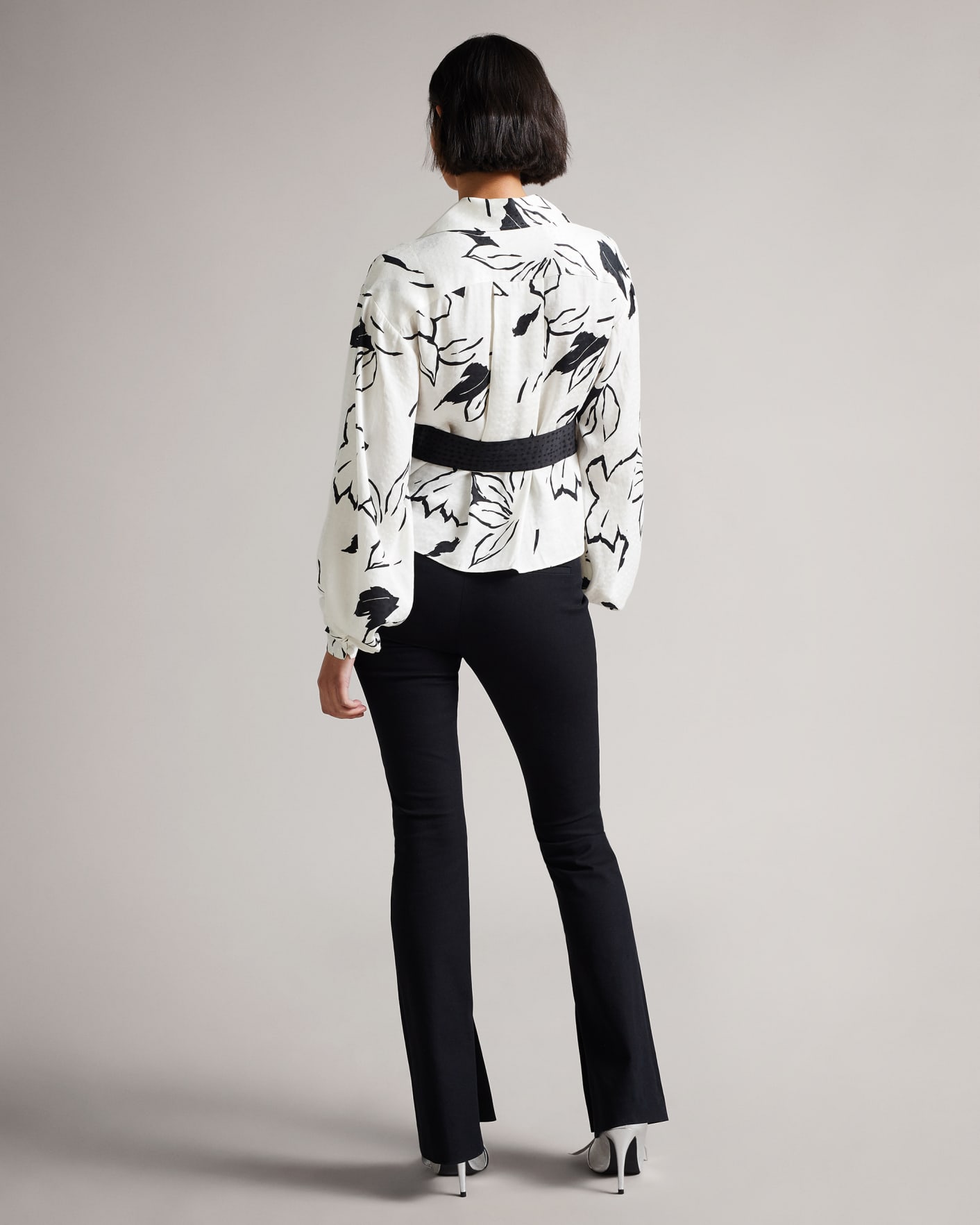 White Integral Wrap Detail Top With Belt Ted Baker
