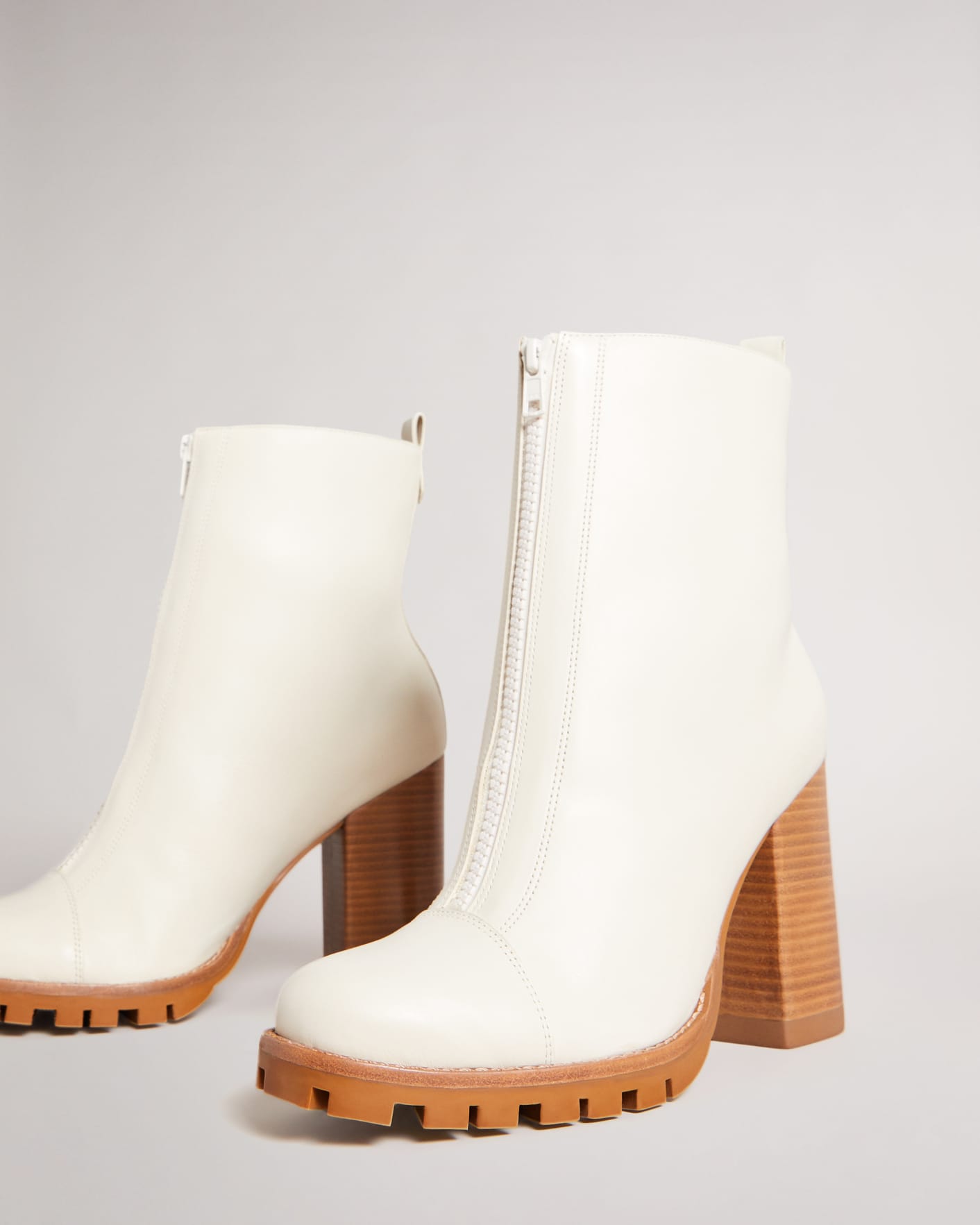 Natural Leather Chunky Heeled Chelsea Boot Ted Baker