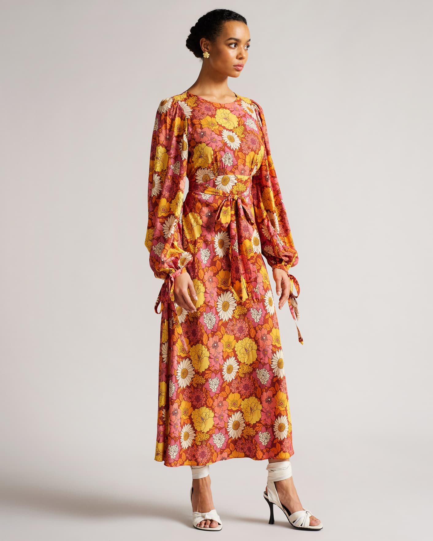 Red Printed Midaxi Dress Ted Baker