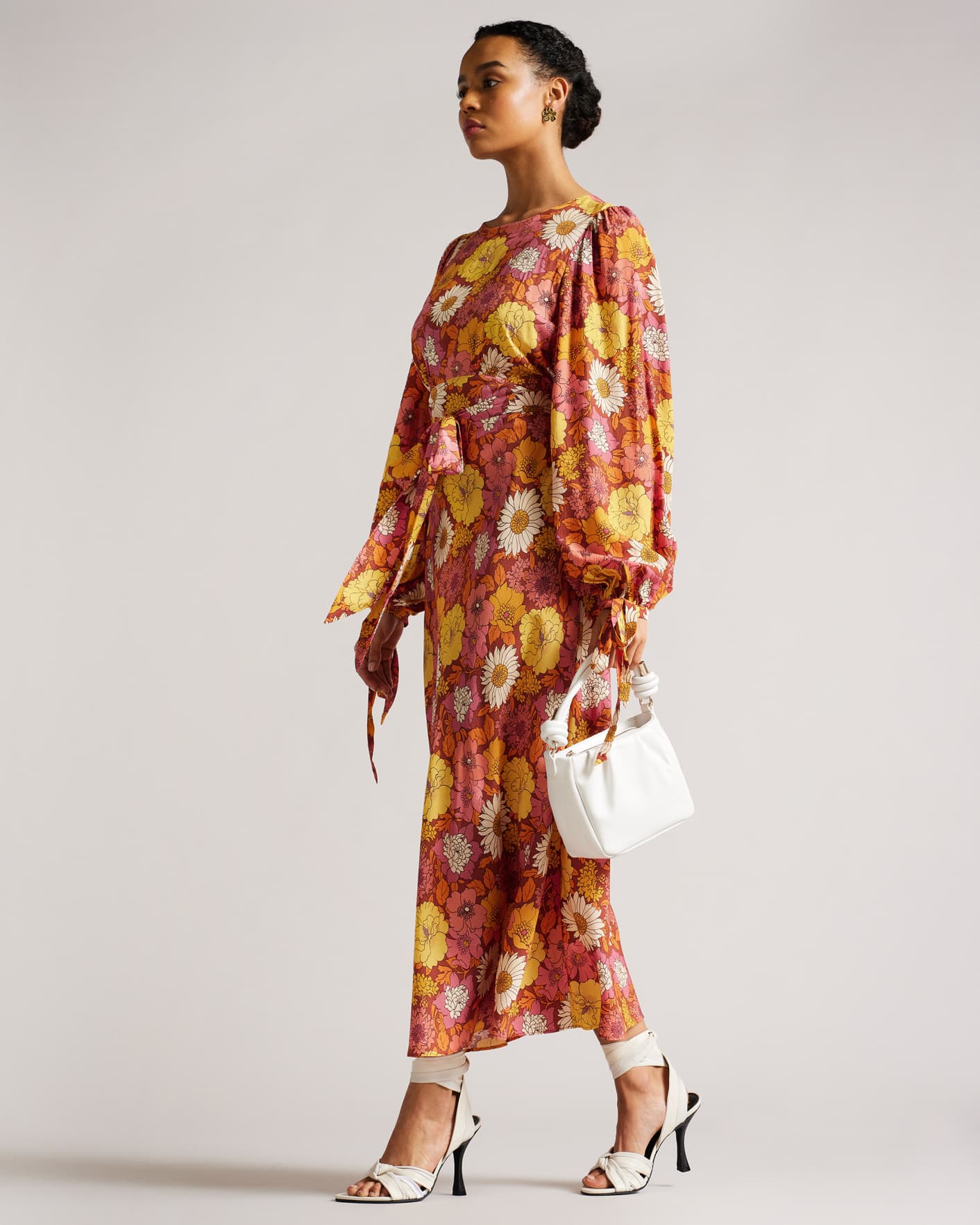 Red Printed Midaxi Dress Ted Baker