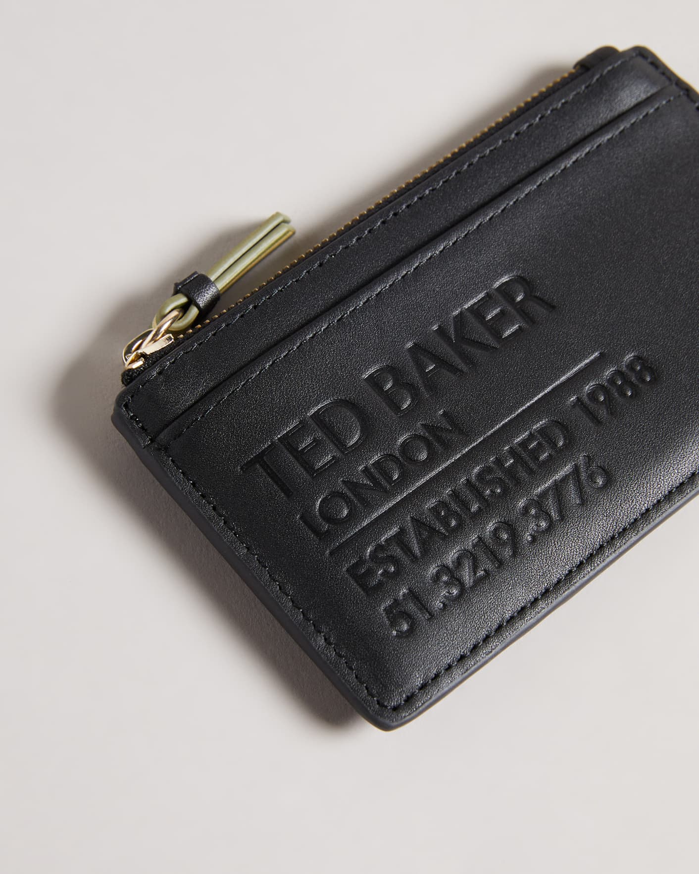Black Zip Up Coin Purse Ted Baker