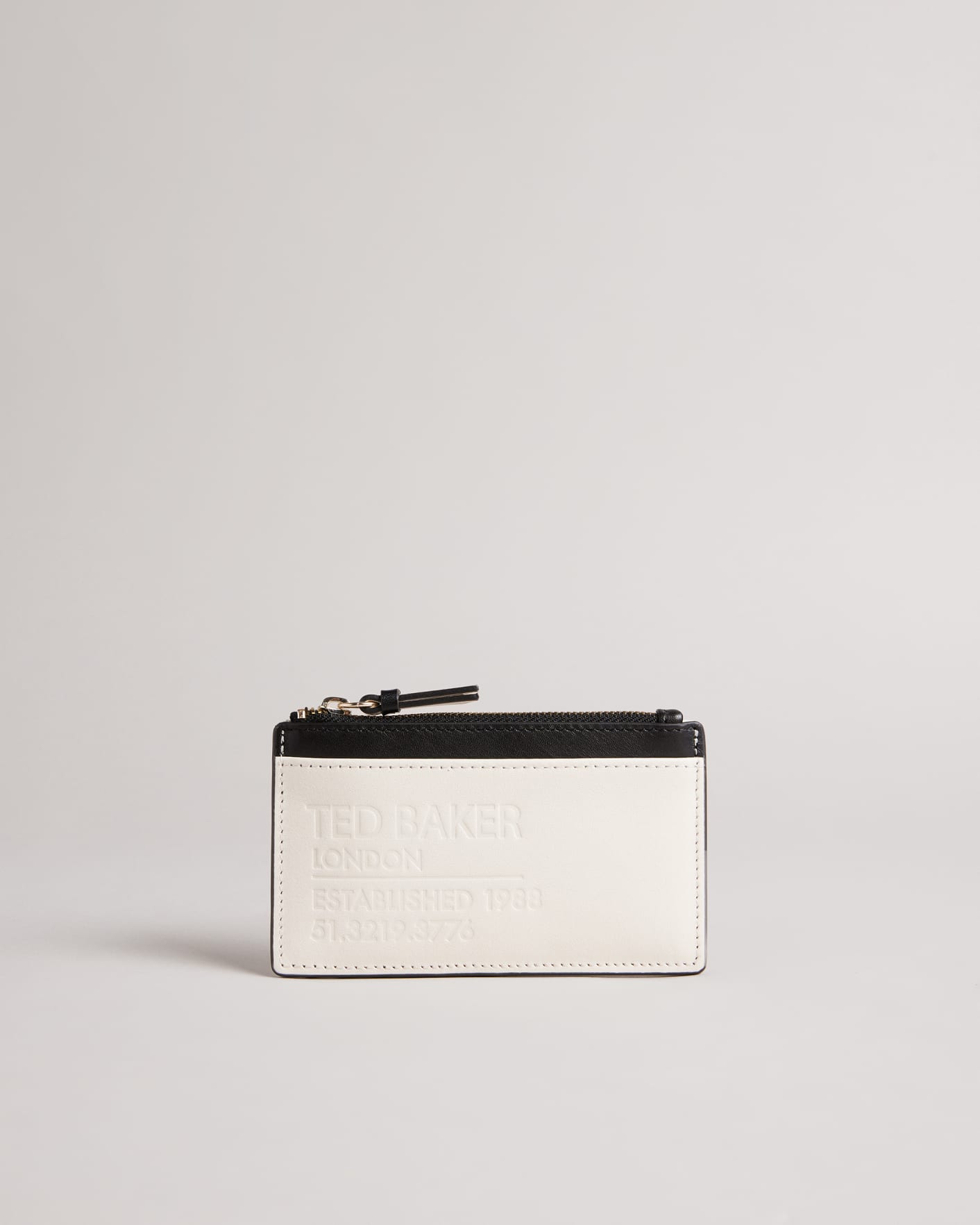 White Zip Up Coin Purse Ted Baker