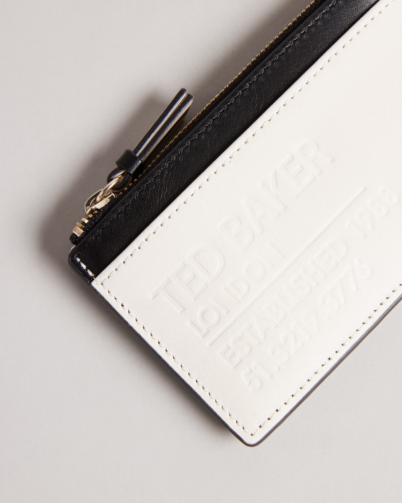 White Zip Up Coin Purse Ted Baker