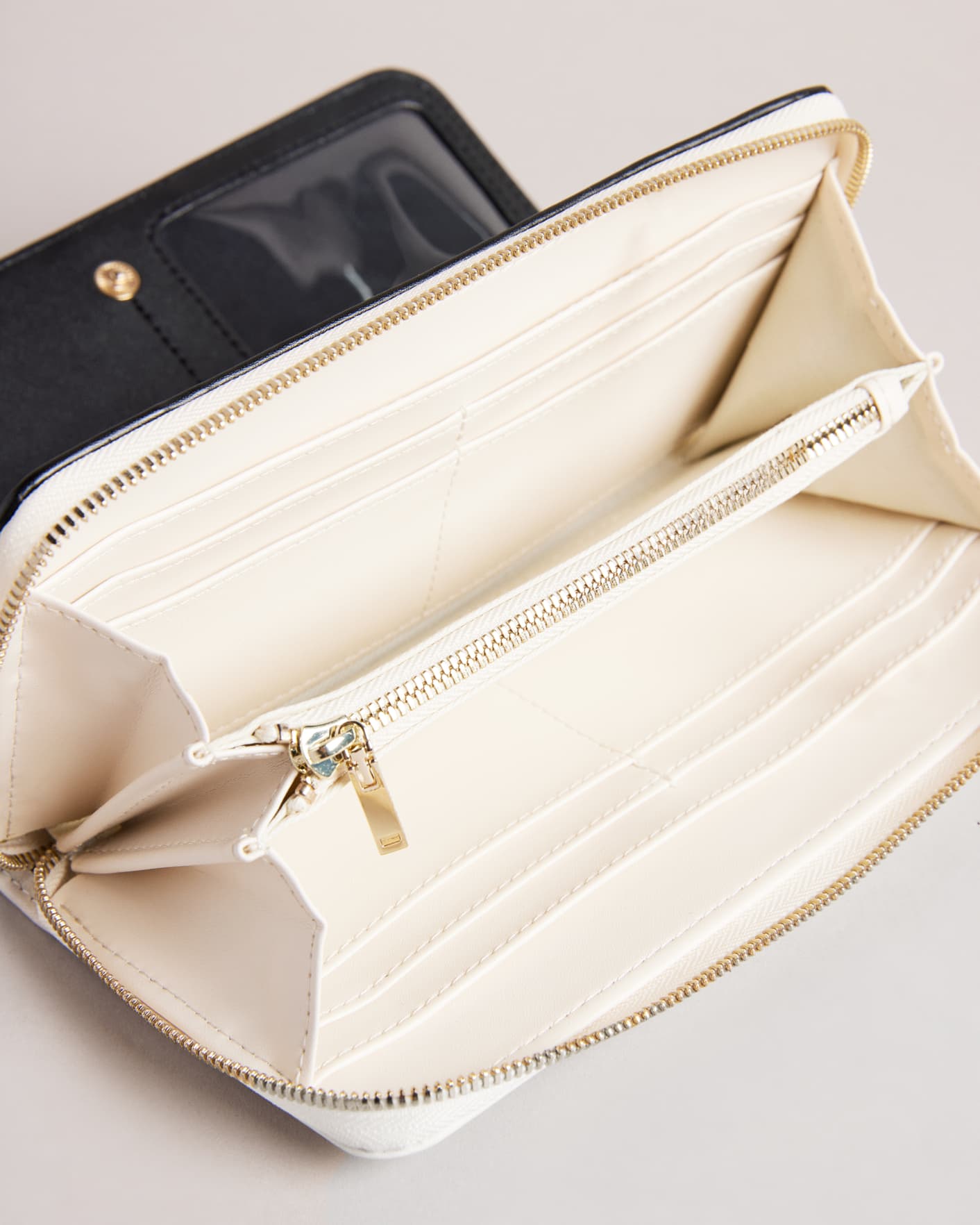 White Large zip-up purse Ted Baker