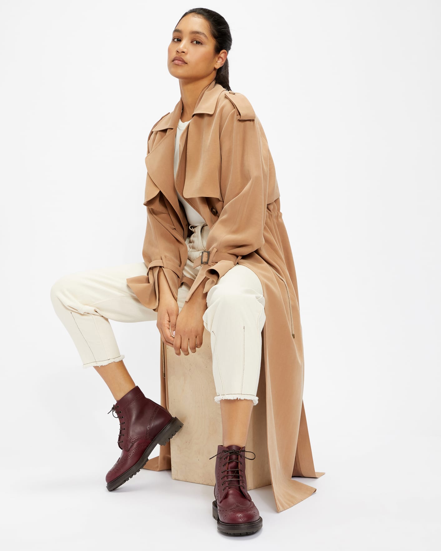 Stone Trench Coat Ted Baker
