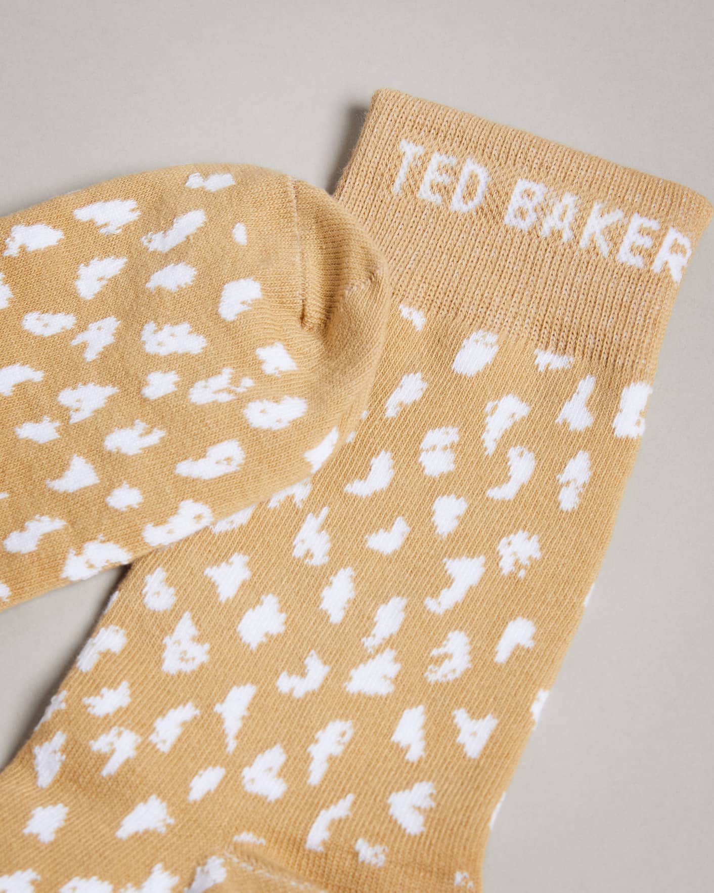 Camel Bolt On Printed Socks Ted Baker