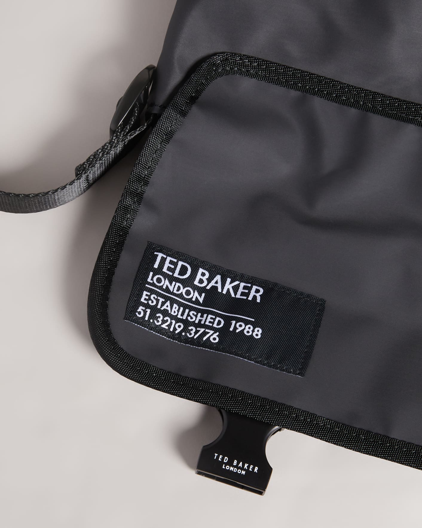 Black Rubberised Crossbody Bag Ted Baker