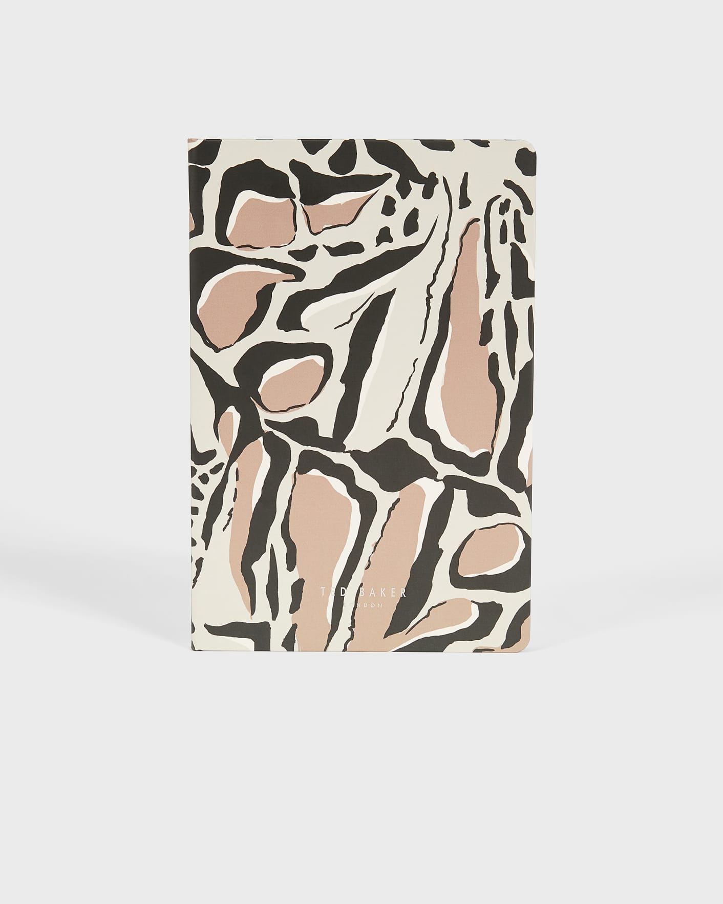 Cream Giraffe Printed A5 Notebook Ted Baker
