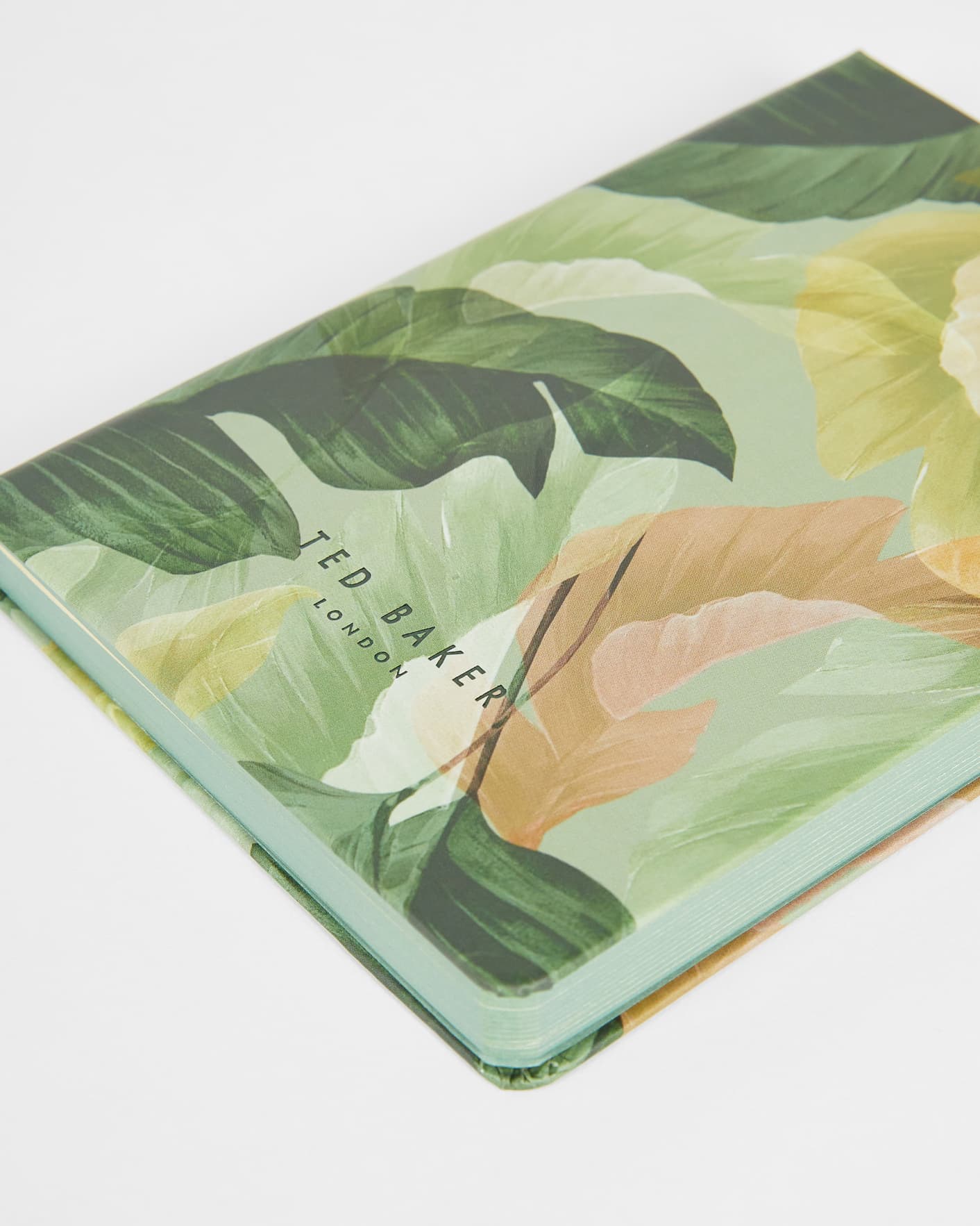 Medium Green Palm Printed A6 Notebook Ted Baker
