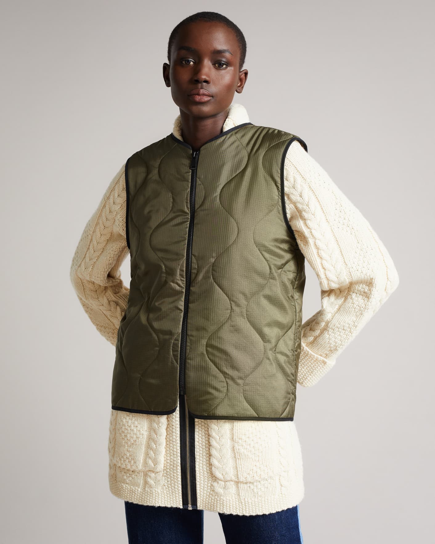 Natural MIB Oversized Hooded Mac Ted Baker