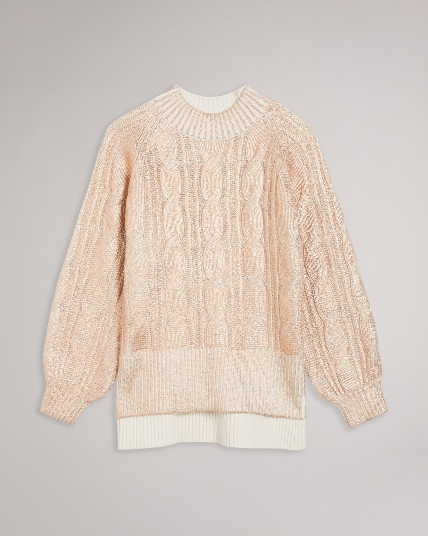 Pink MIB Cable Knit Jumper Ted Baker