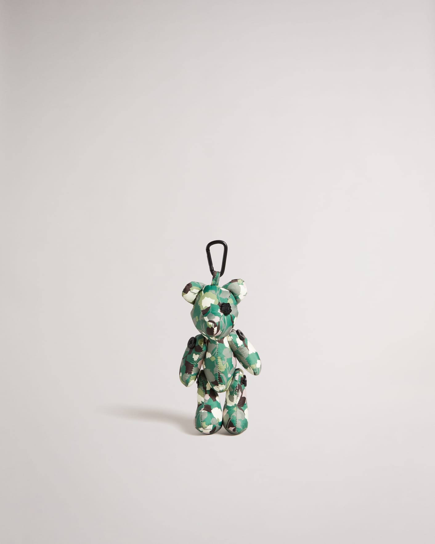 Green Camo Printed Teddy Key Ring Ted Baker