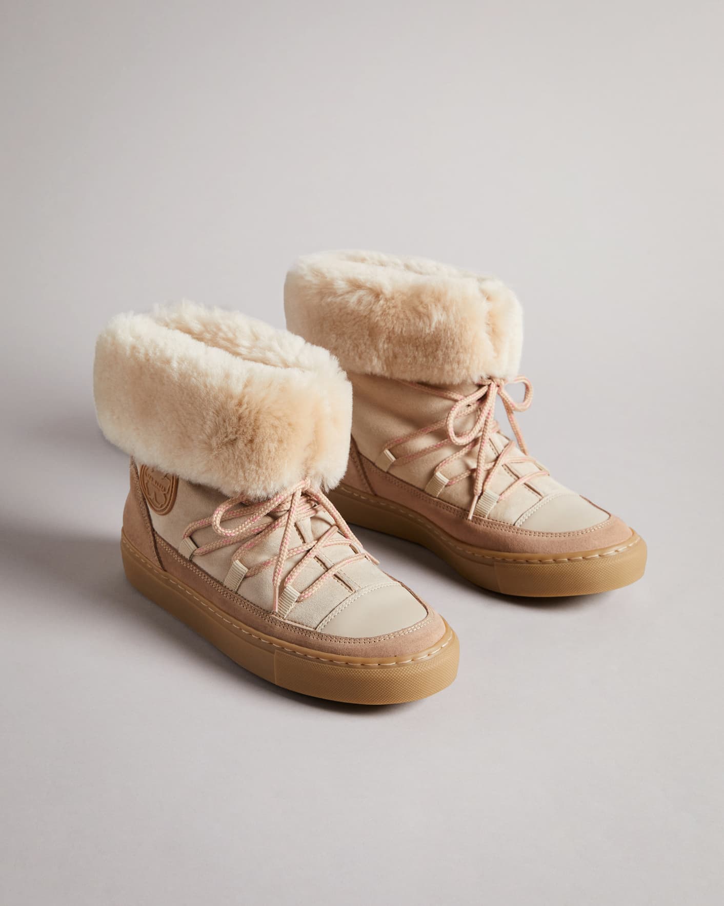 Natural Shearling Suede snow boot Ted Baker