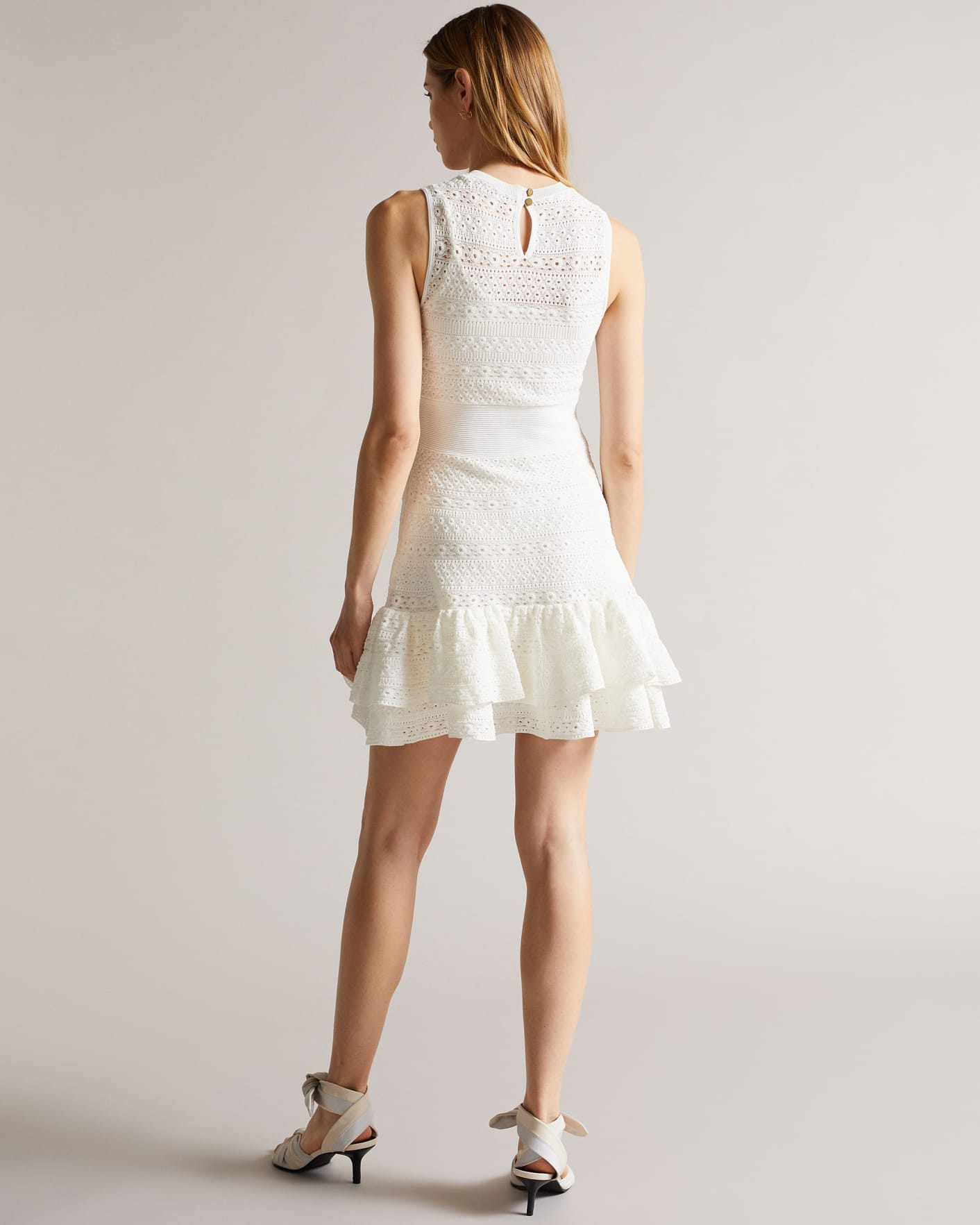 White Lace Stitch Dress Ted Baker