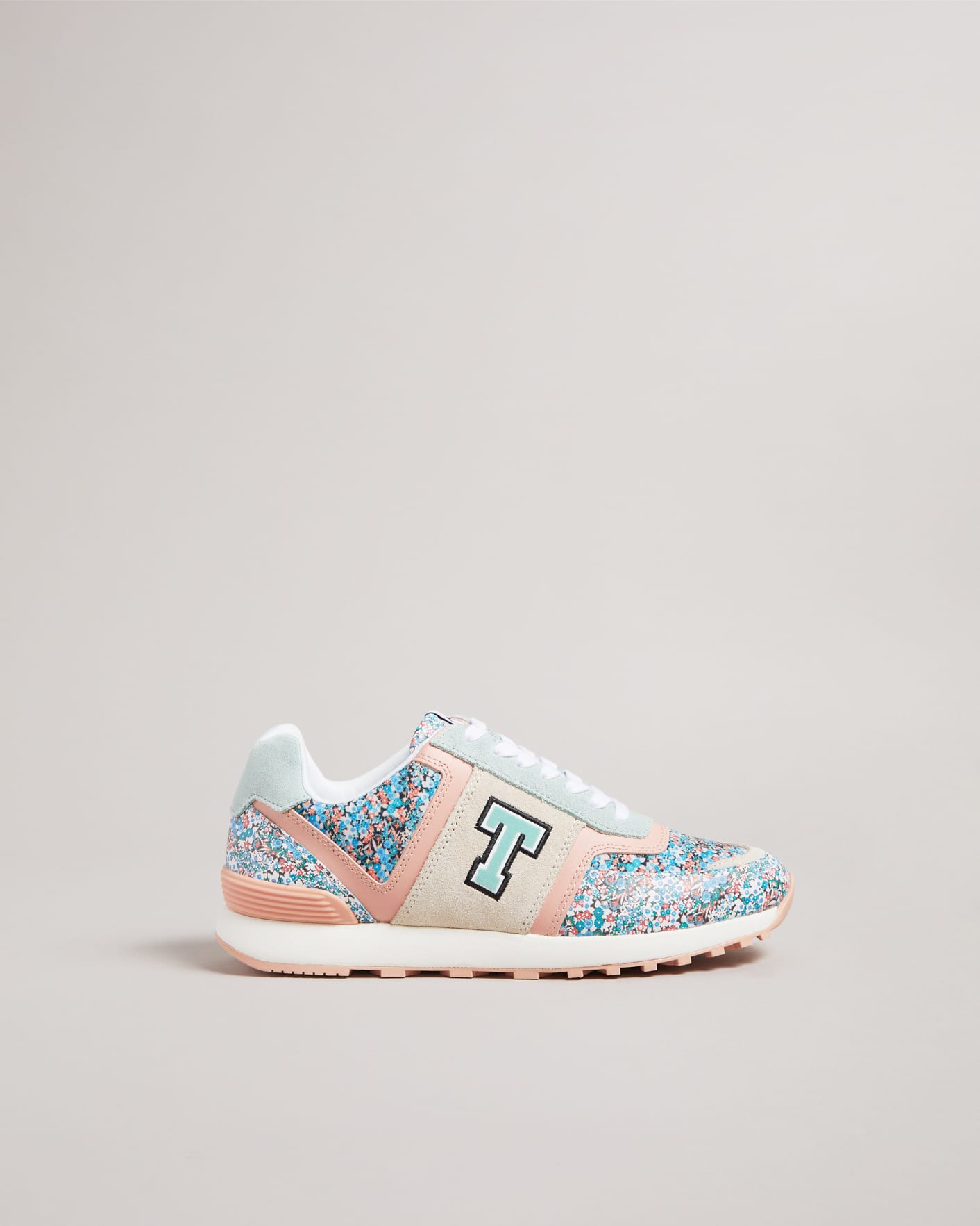 Coral Flirty Texture Retro Trainer Ted Baker