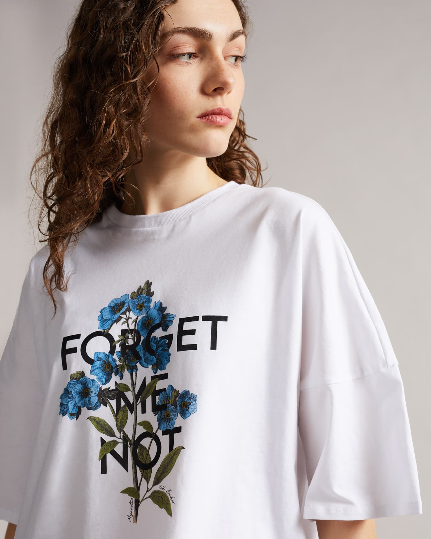 White Forget Me Not Graphic Tee Ted Baker